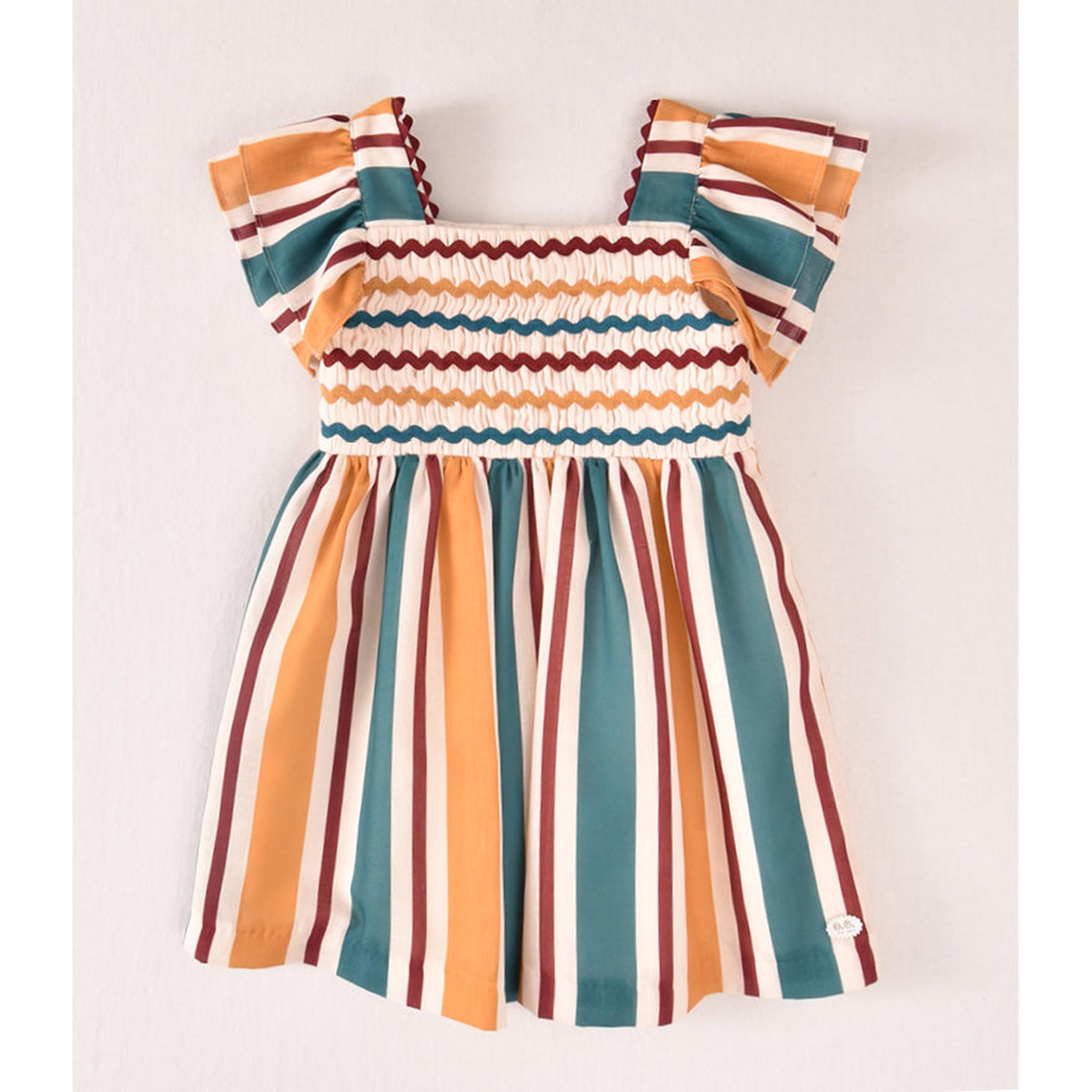 Vestido Rayas Tricolor