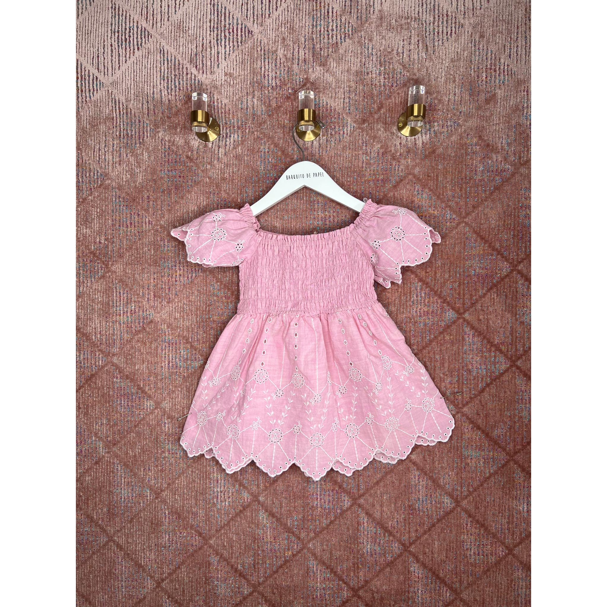 Claire Smocked Denim Dress