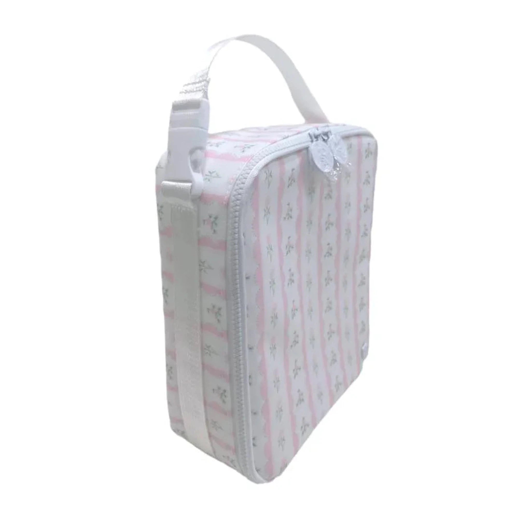 Insulated Lunch Bag Ribbon Floral Pink