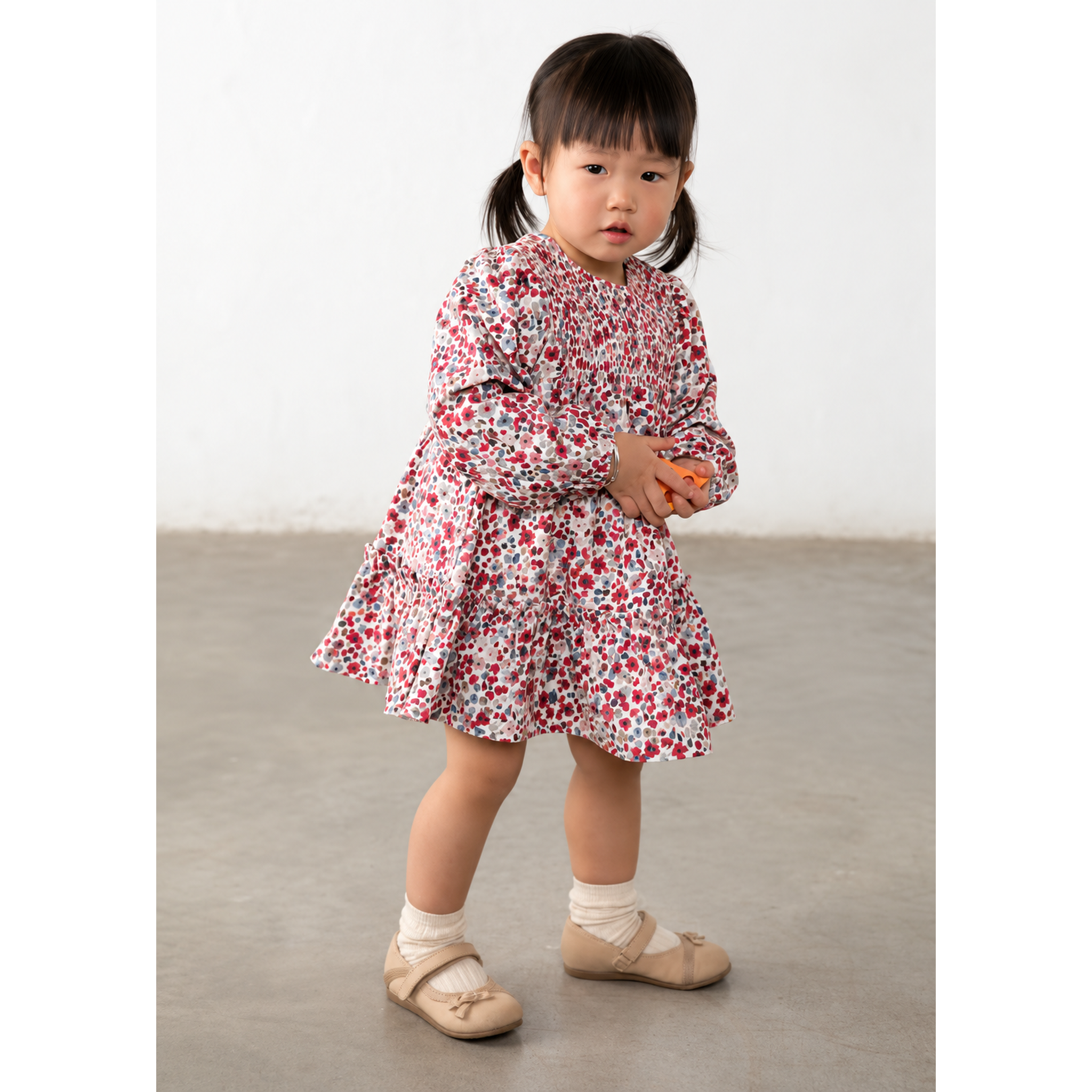 Baby Printed Velvet Dress