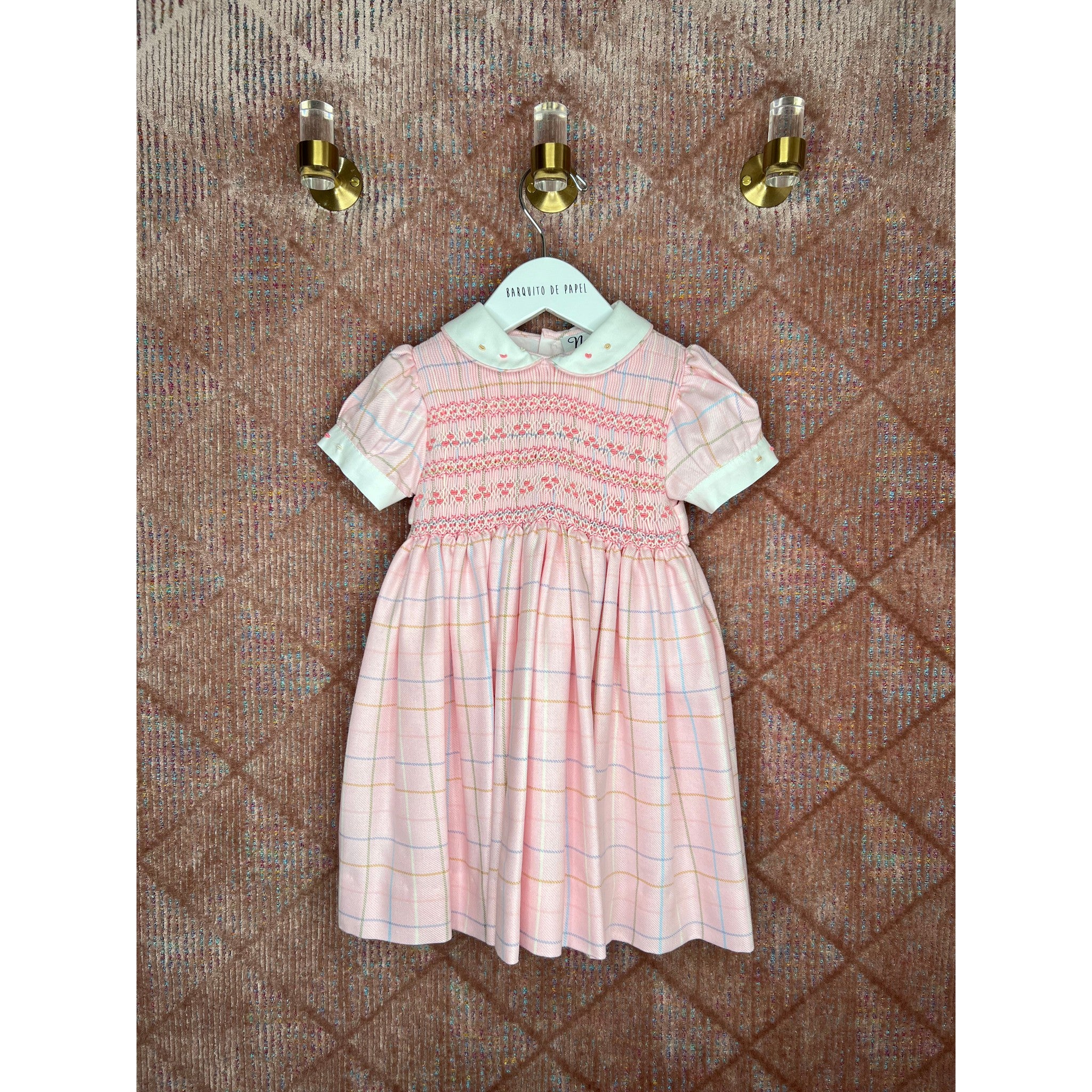 Smocked Cuadro Dress