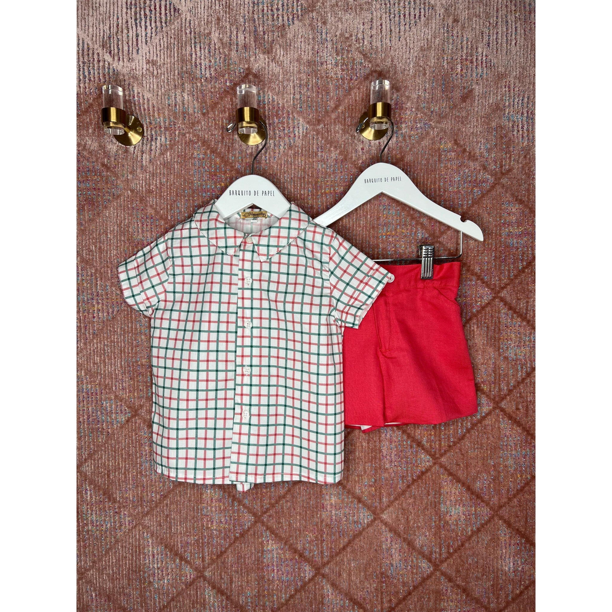 Thin Tartan Short Set