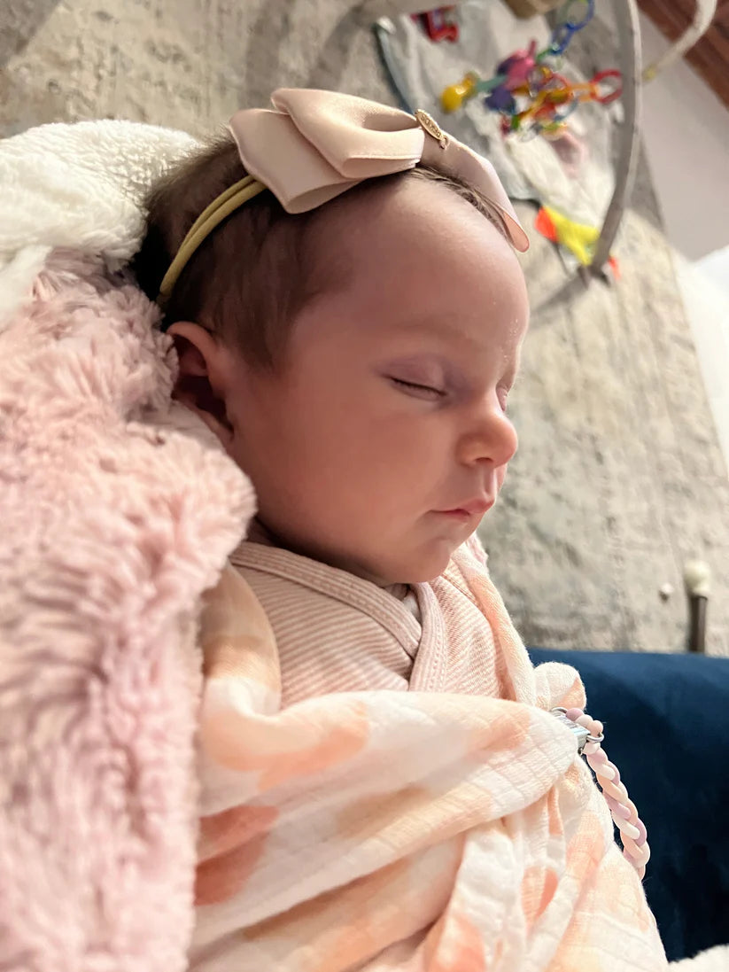 Heather Satin Bow Newborn