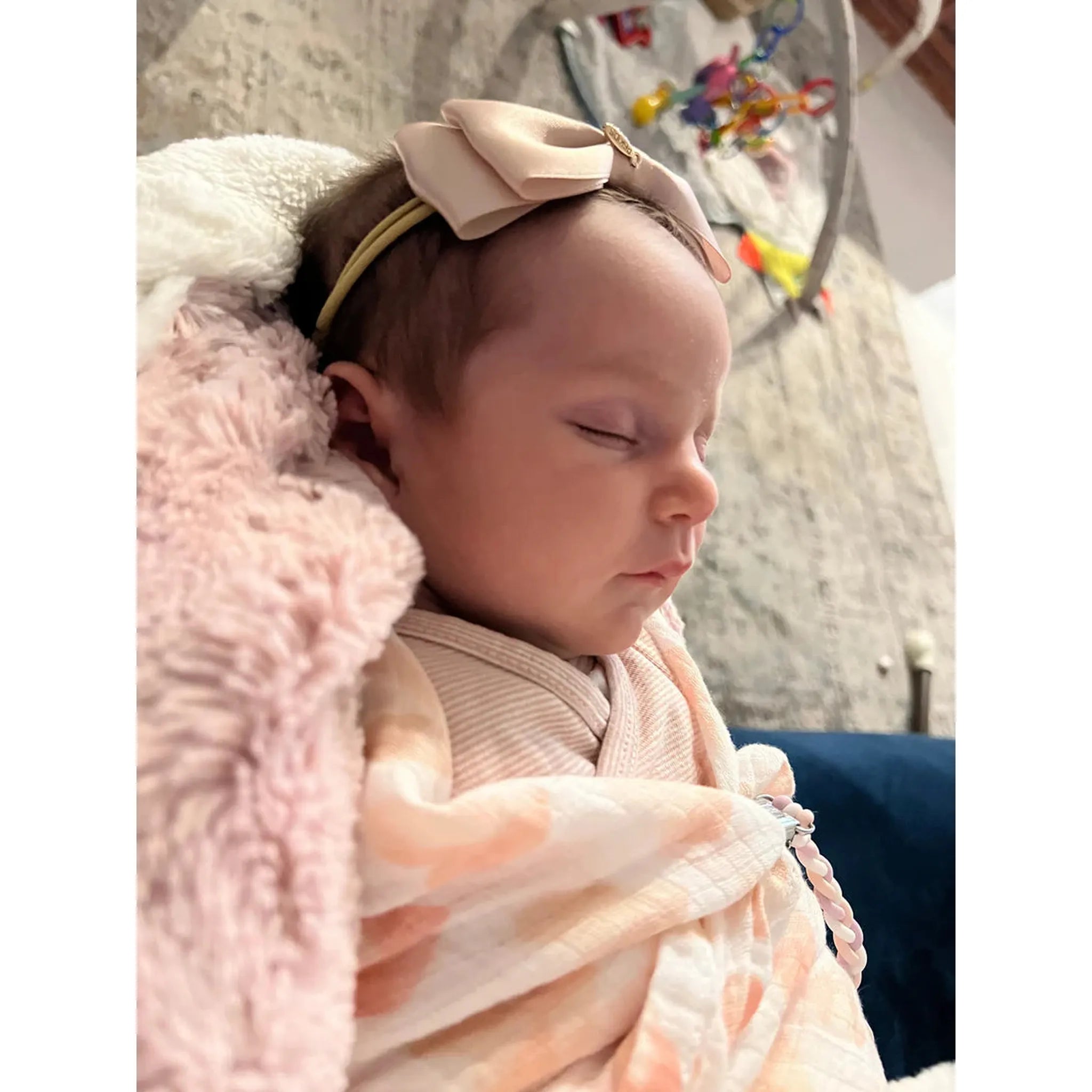 Heather Satin Bow Newborn