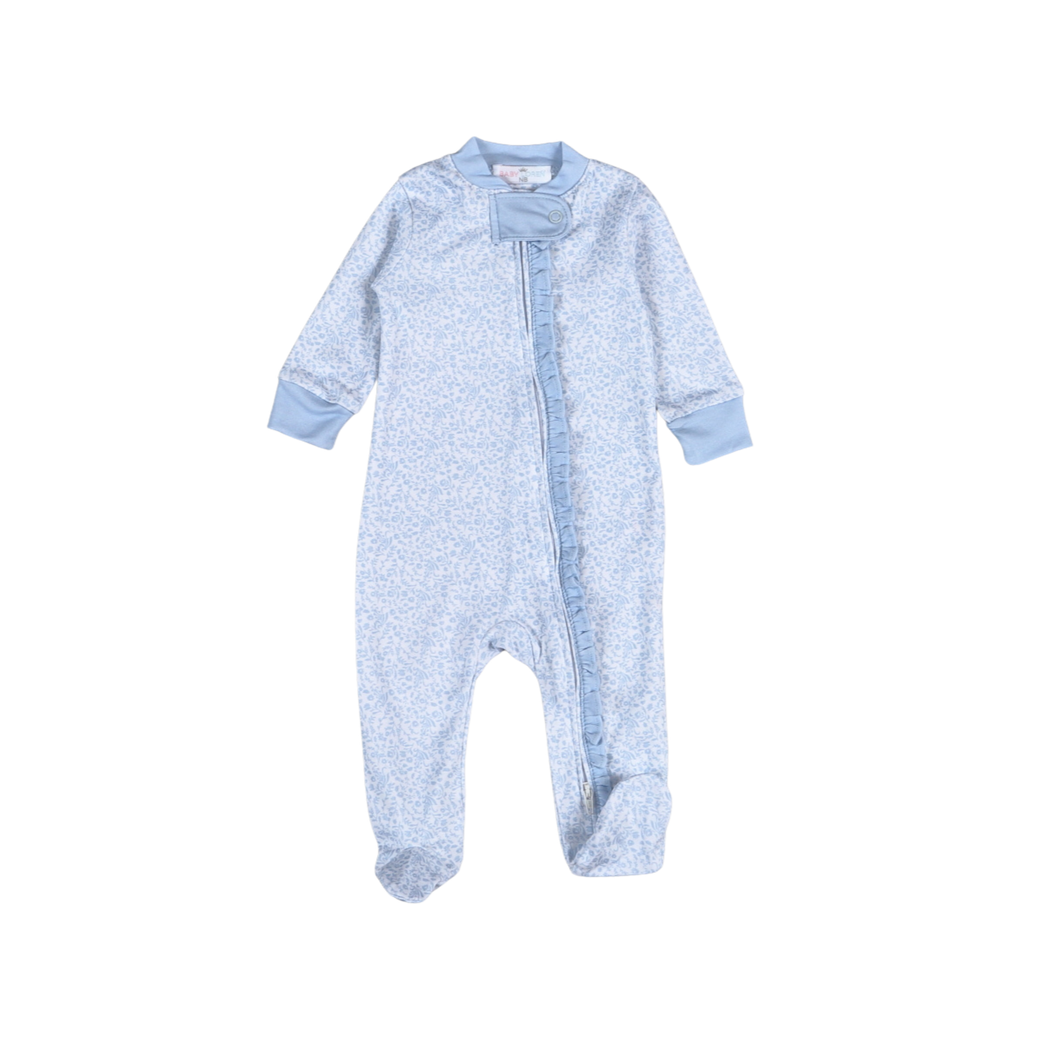 Ivy Floral Zipper Footie