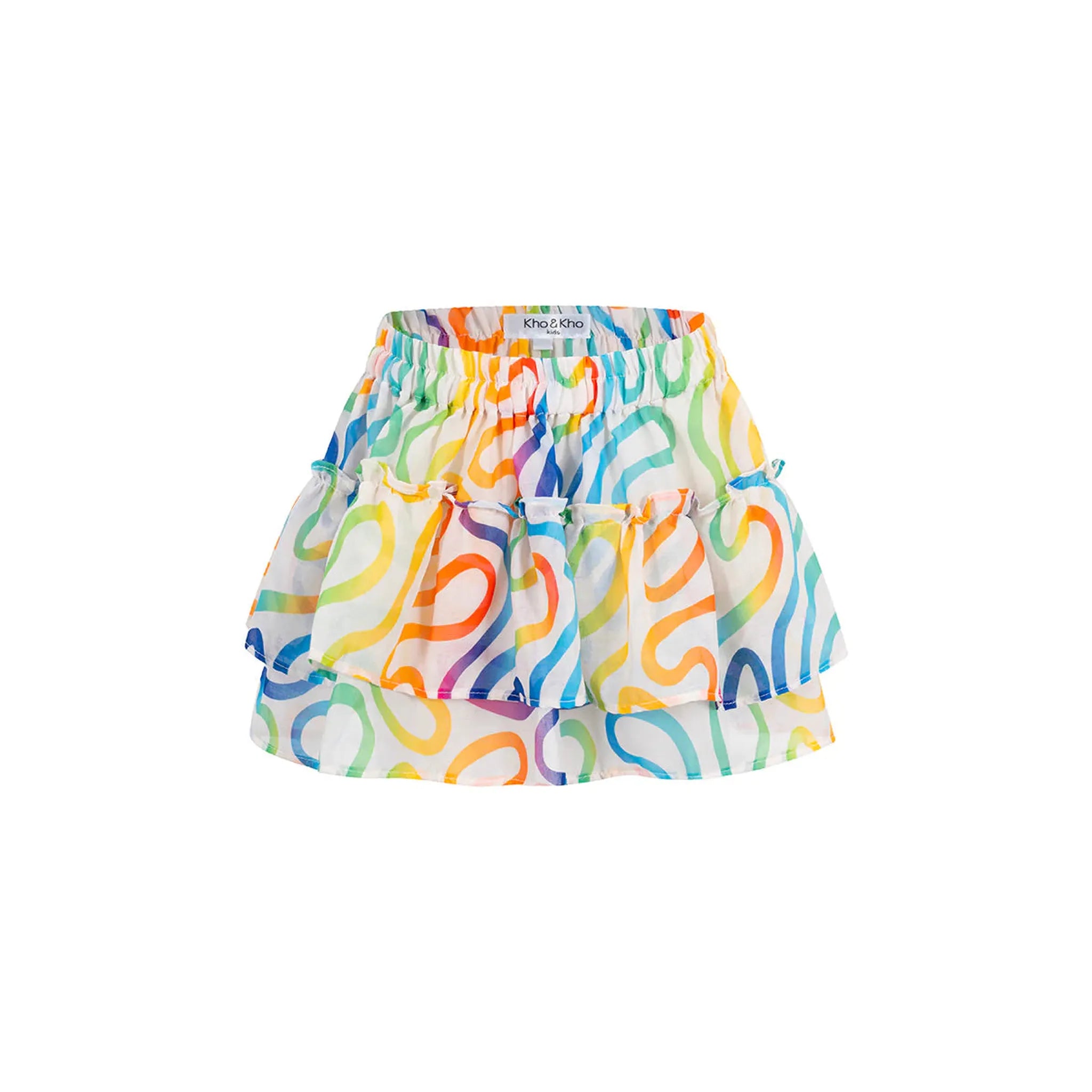 KIDS ruffled skirt Rainbow Pink