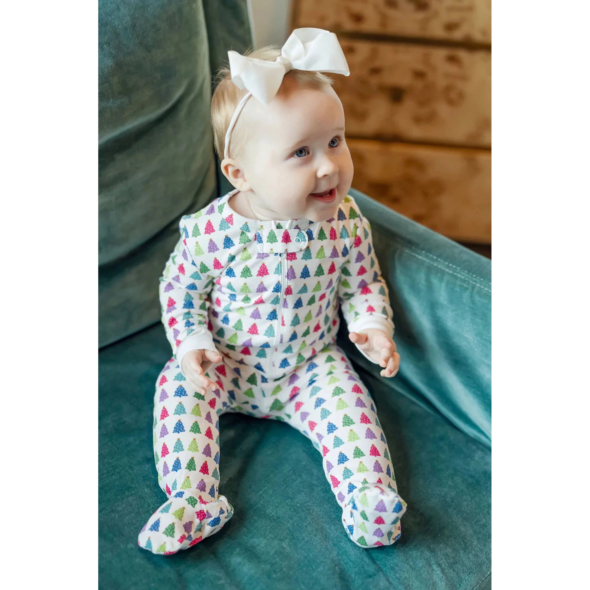 Parker Zipper Pajama - Christmas Tree Bright