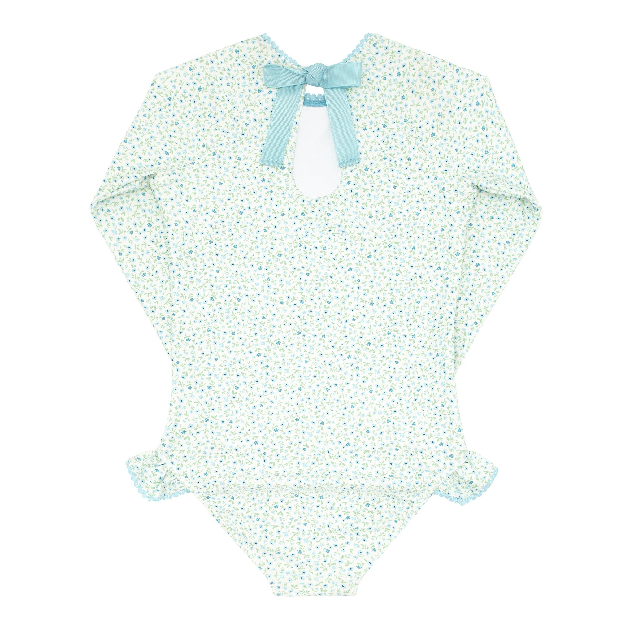 girls hibiscus ditsy rashguard one piece