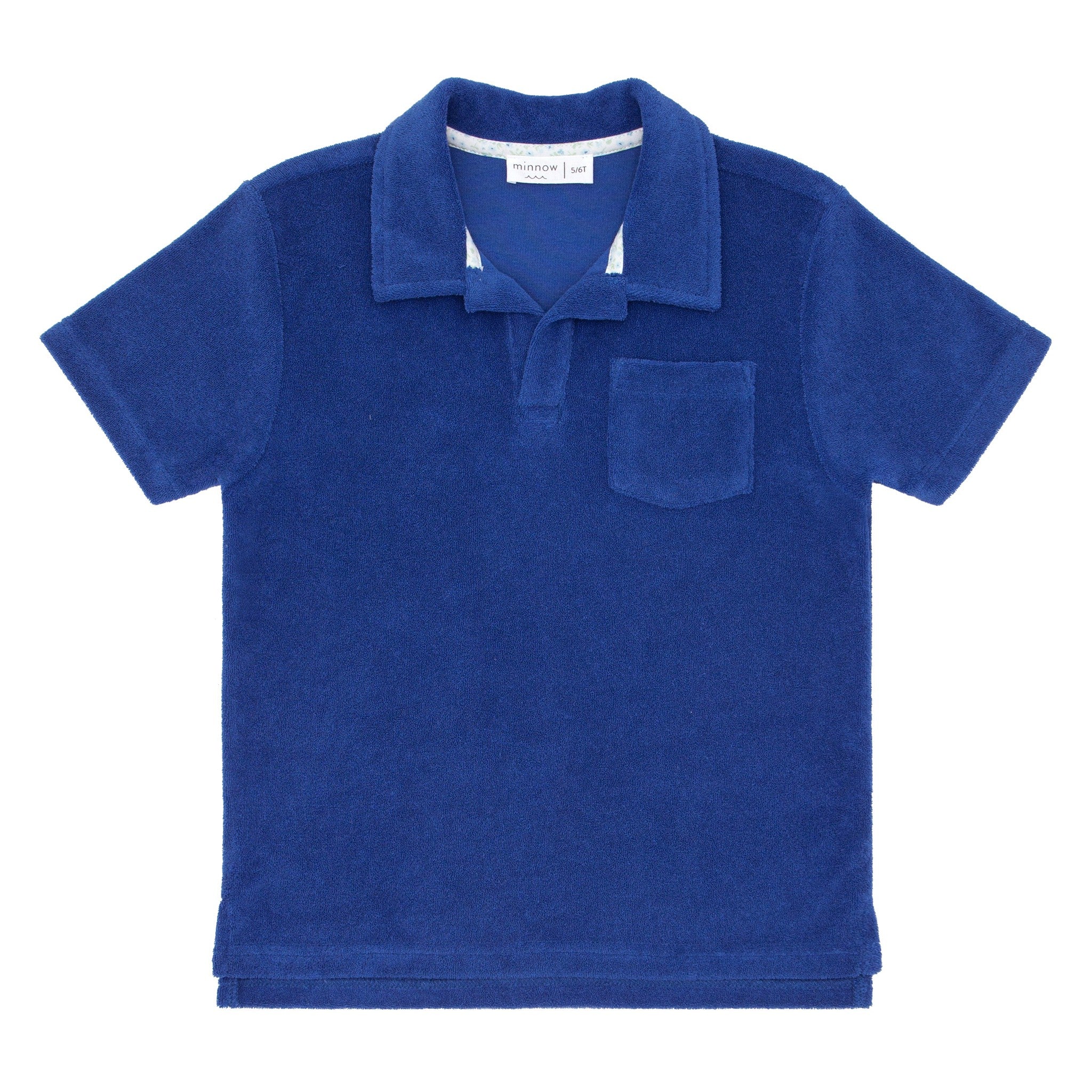 boys cove blue stripe french terry short and polo set