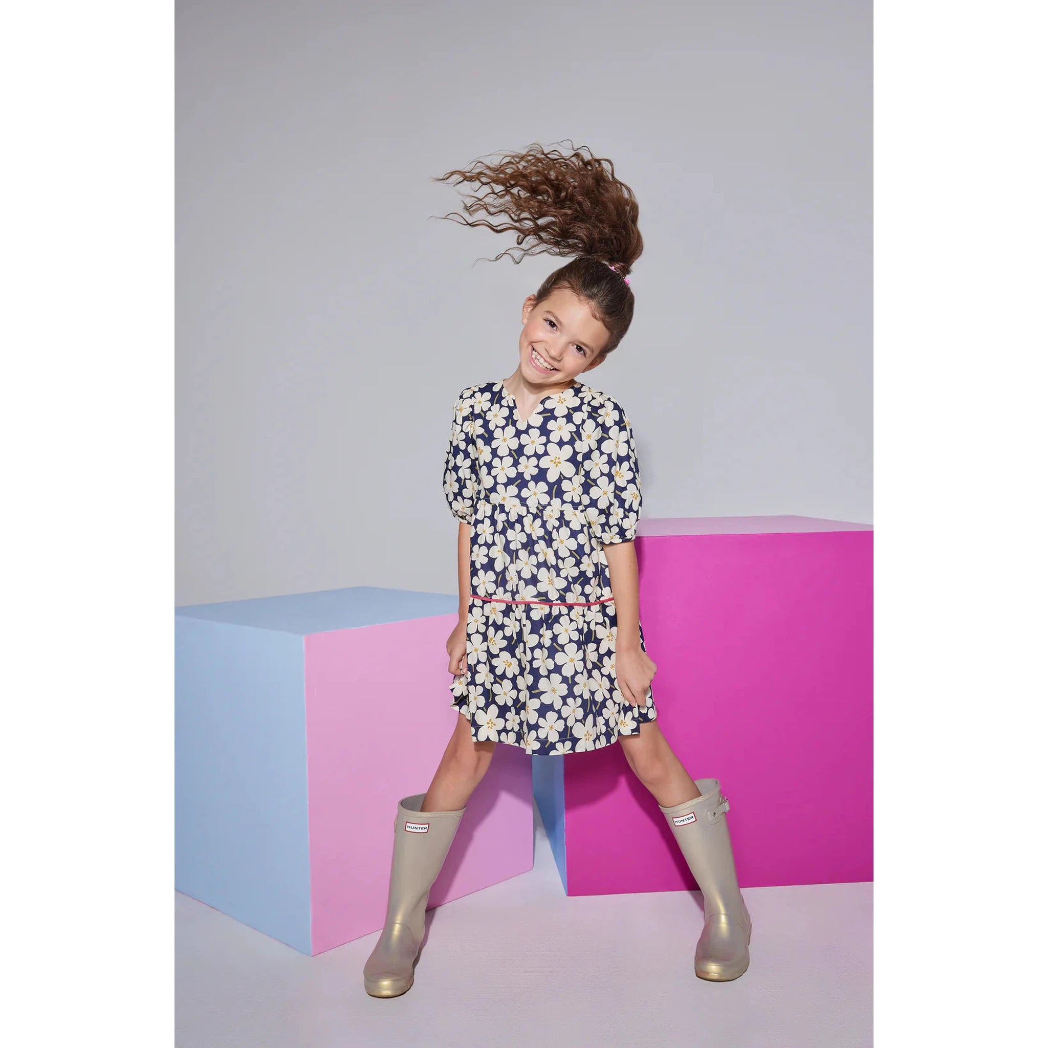 Madaket Dress - Navy Blooms