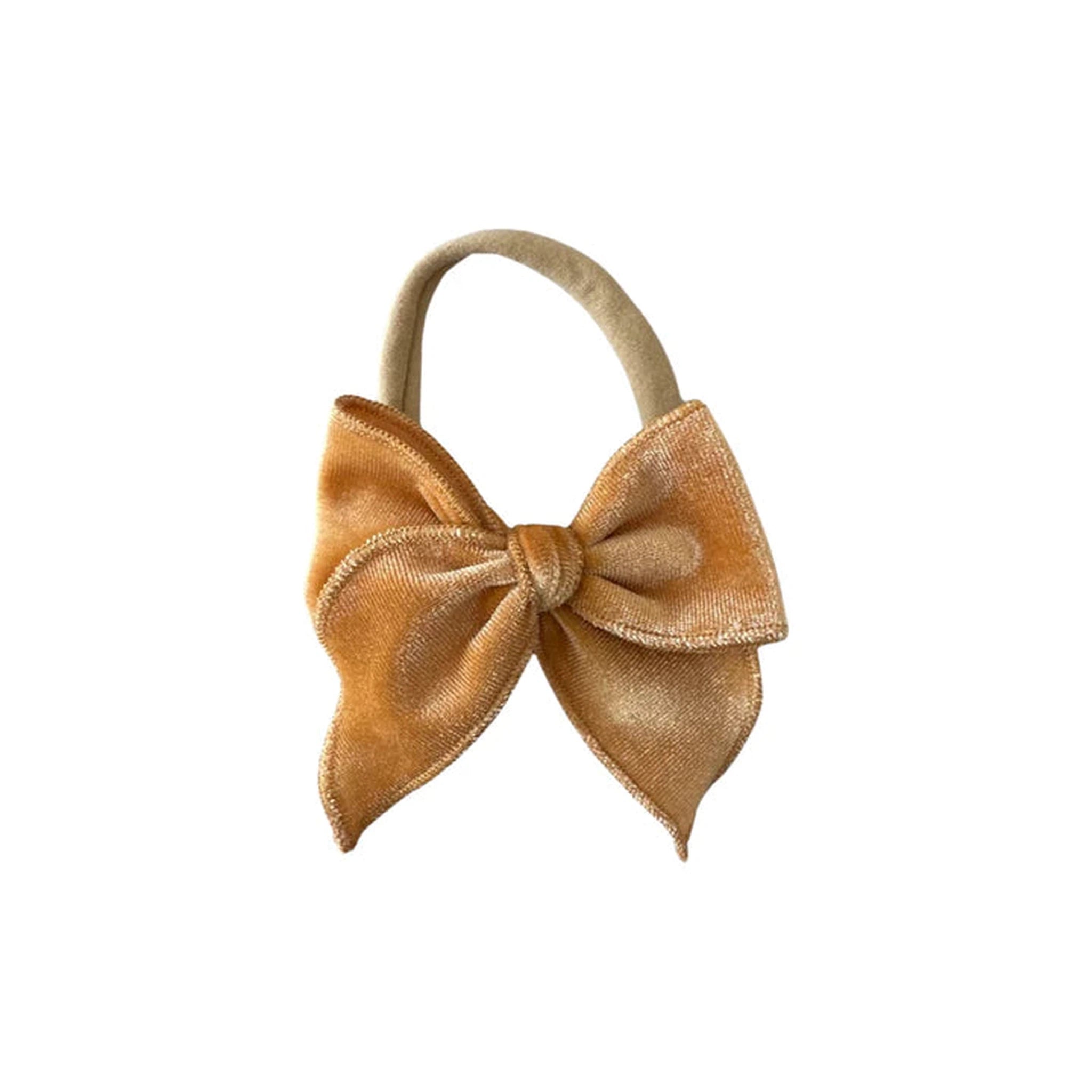Velvet Fay Small Bow Headband- Several Colors