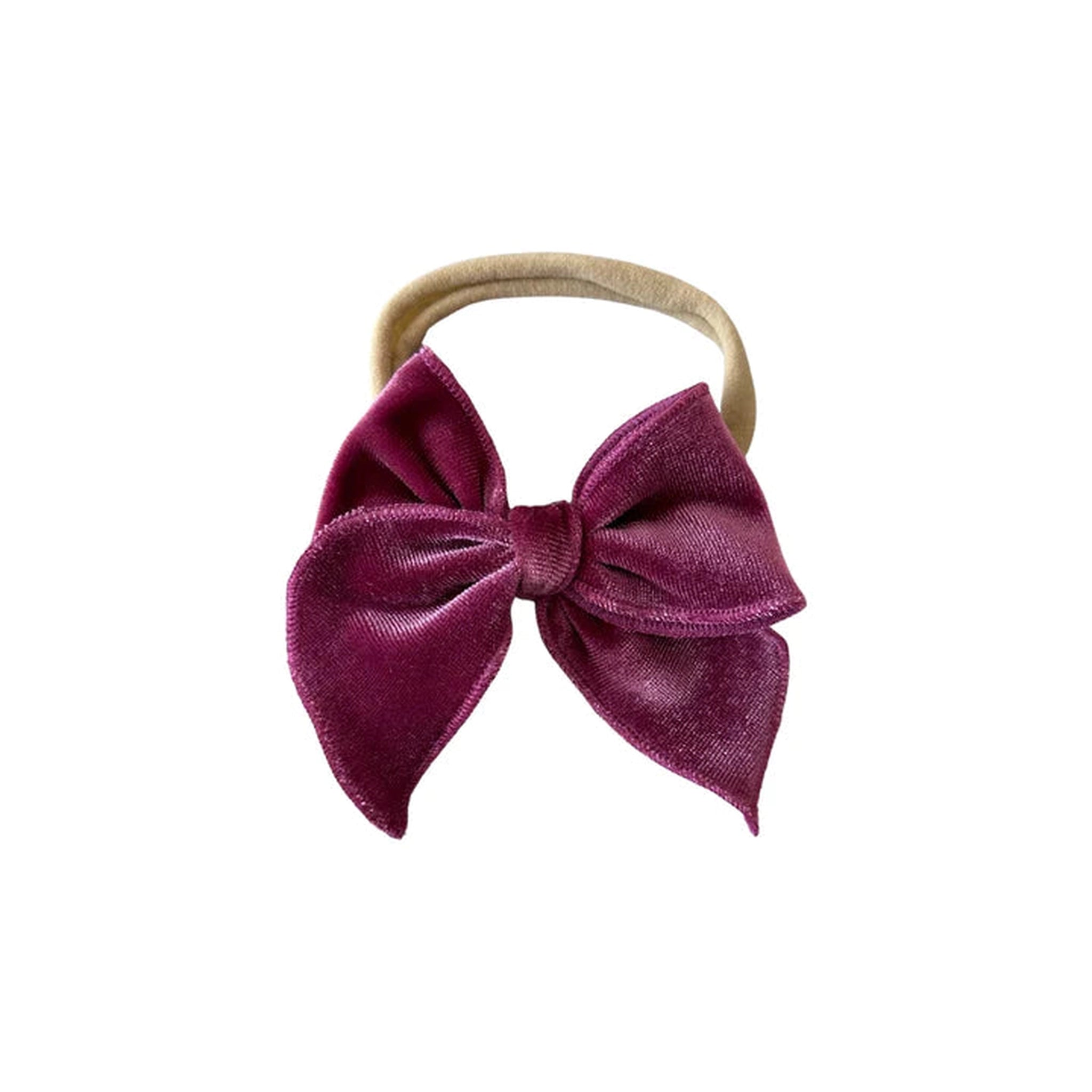 Velvet Fay Small Bow Headband- Several Colors