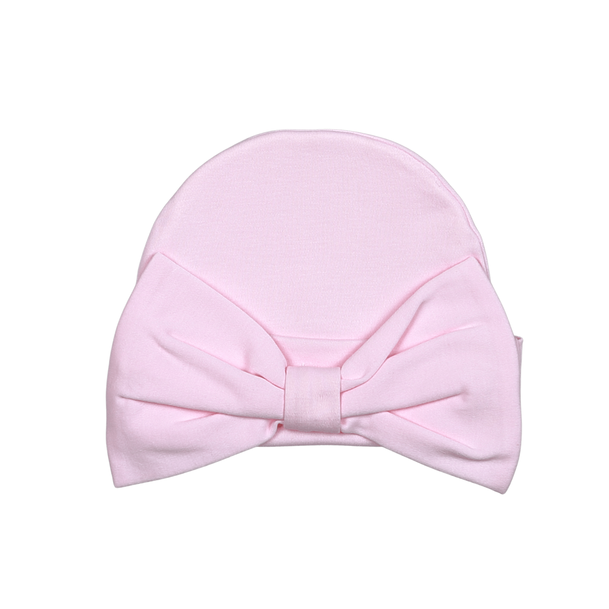 White Bow Pink Pima Beanie