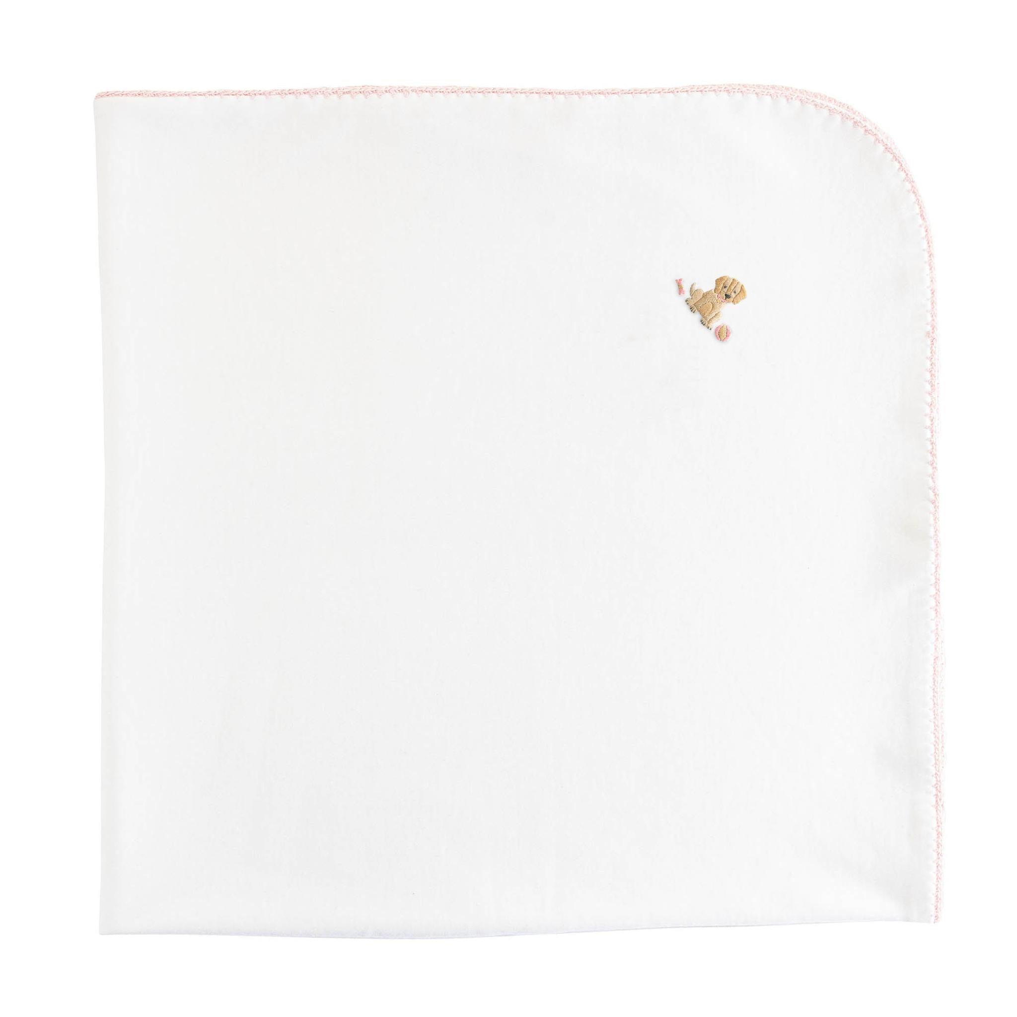 good puppy - girl receiv.blanket w/crochet trim