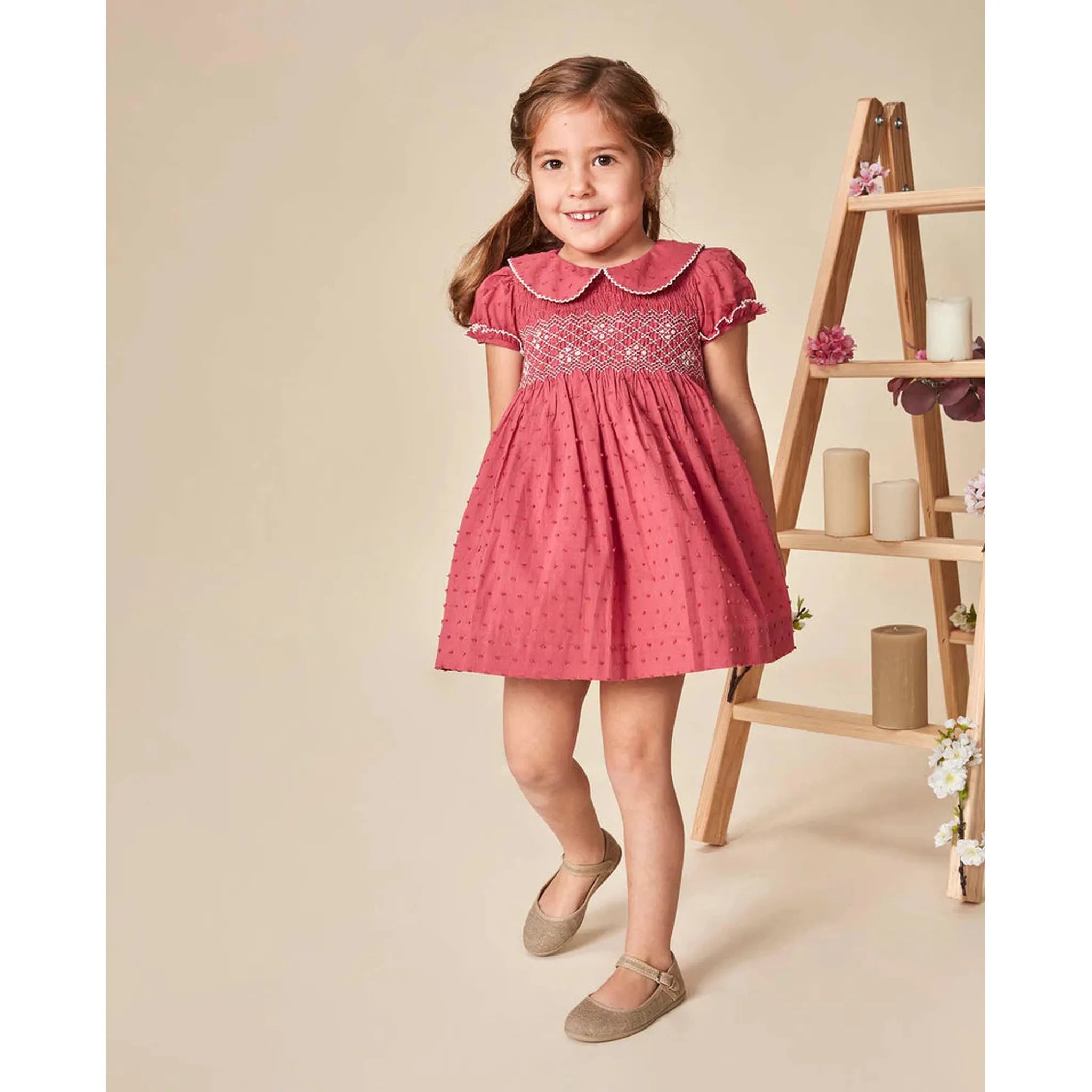Vestido Smock Fresa