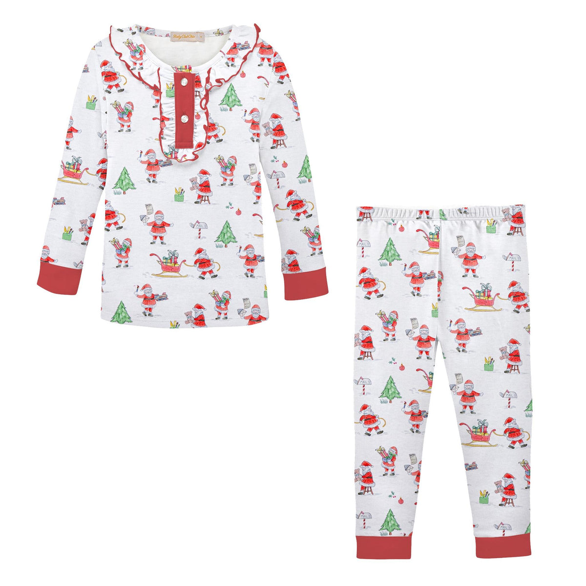 Girl Santa's Workshop Pima Two Piece