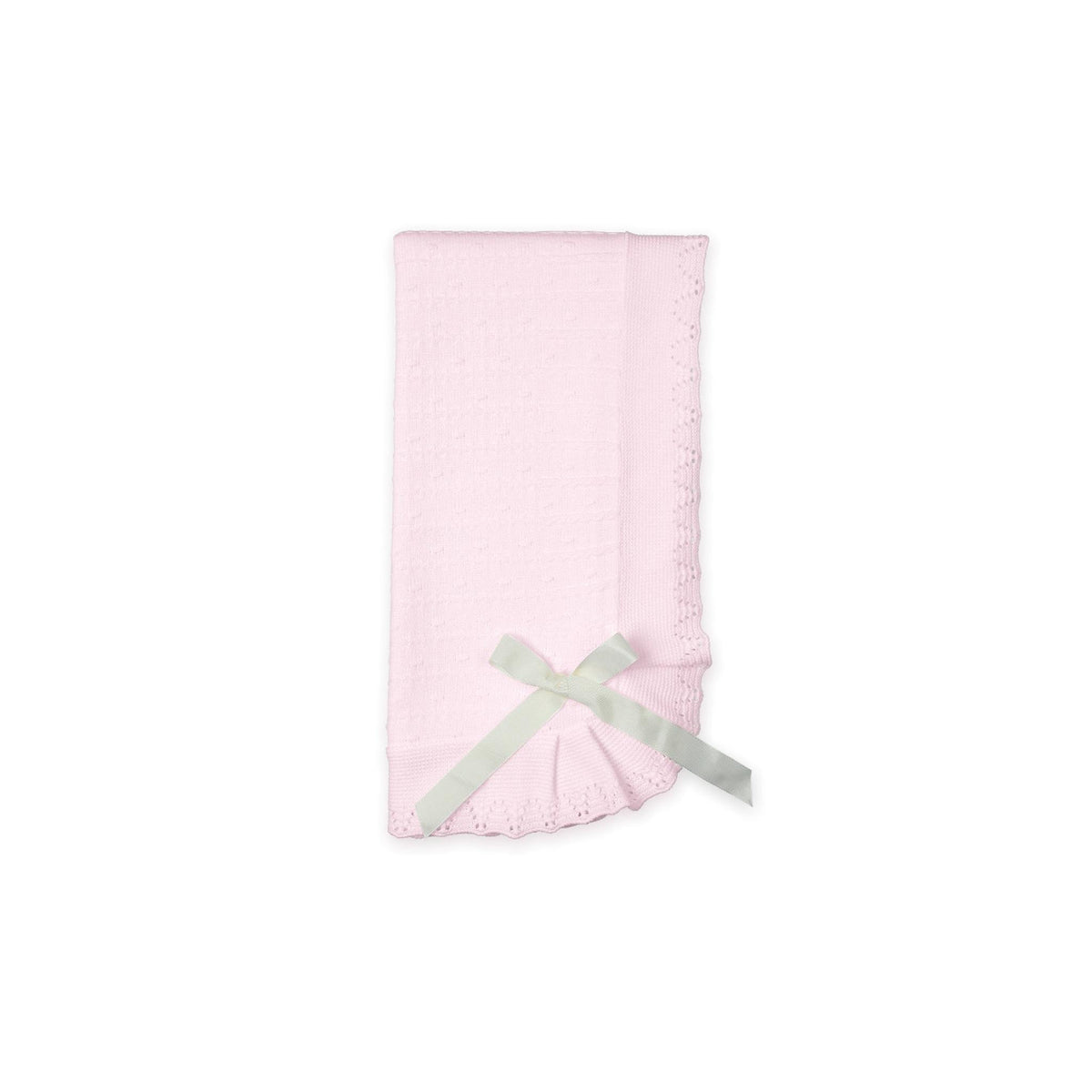 Satin Bow Knitted Blanket