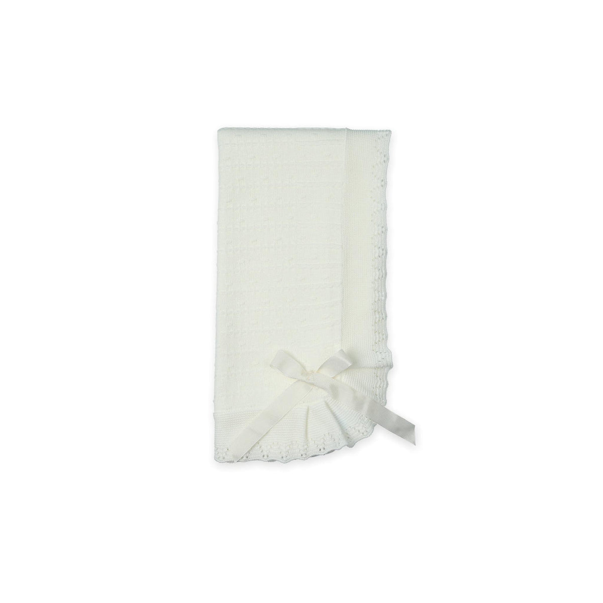 Satin Bow Knitted Blanket