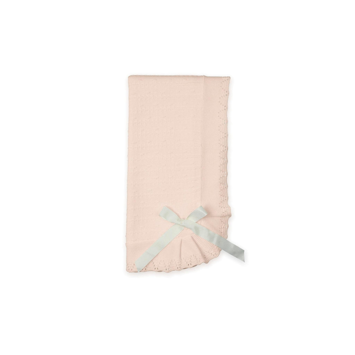 Satin Bow Knitted Blanket