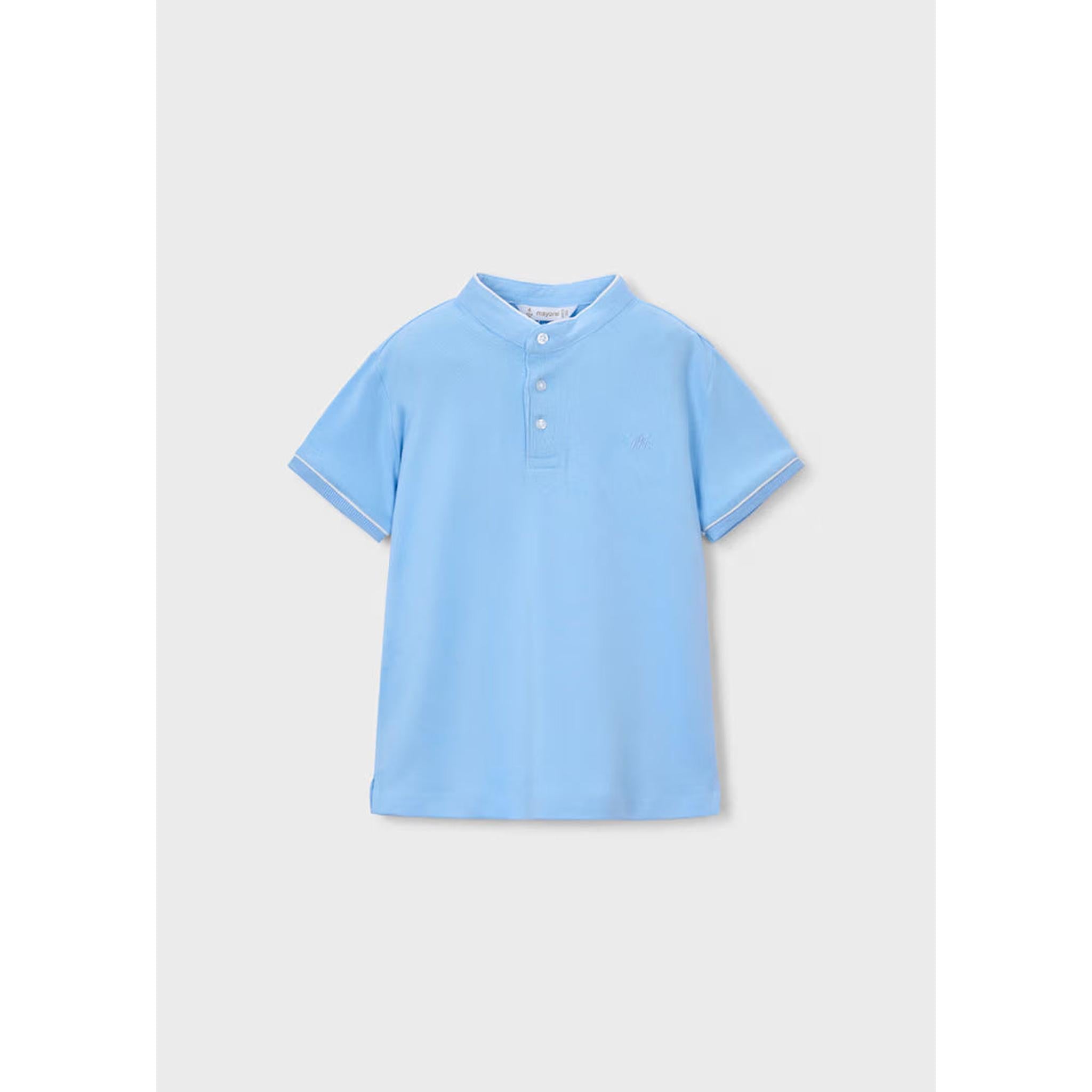 Blue Mao Collar Bermuda Set