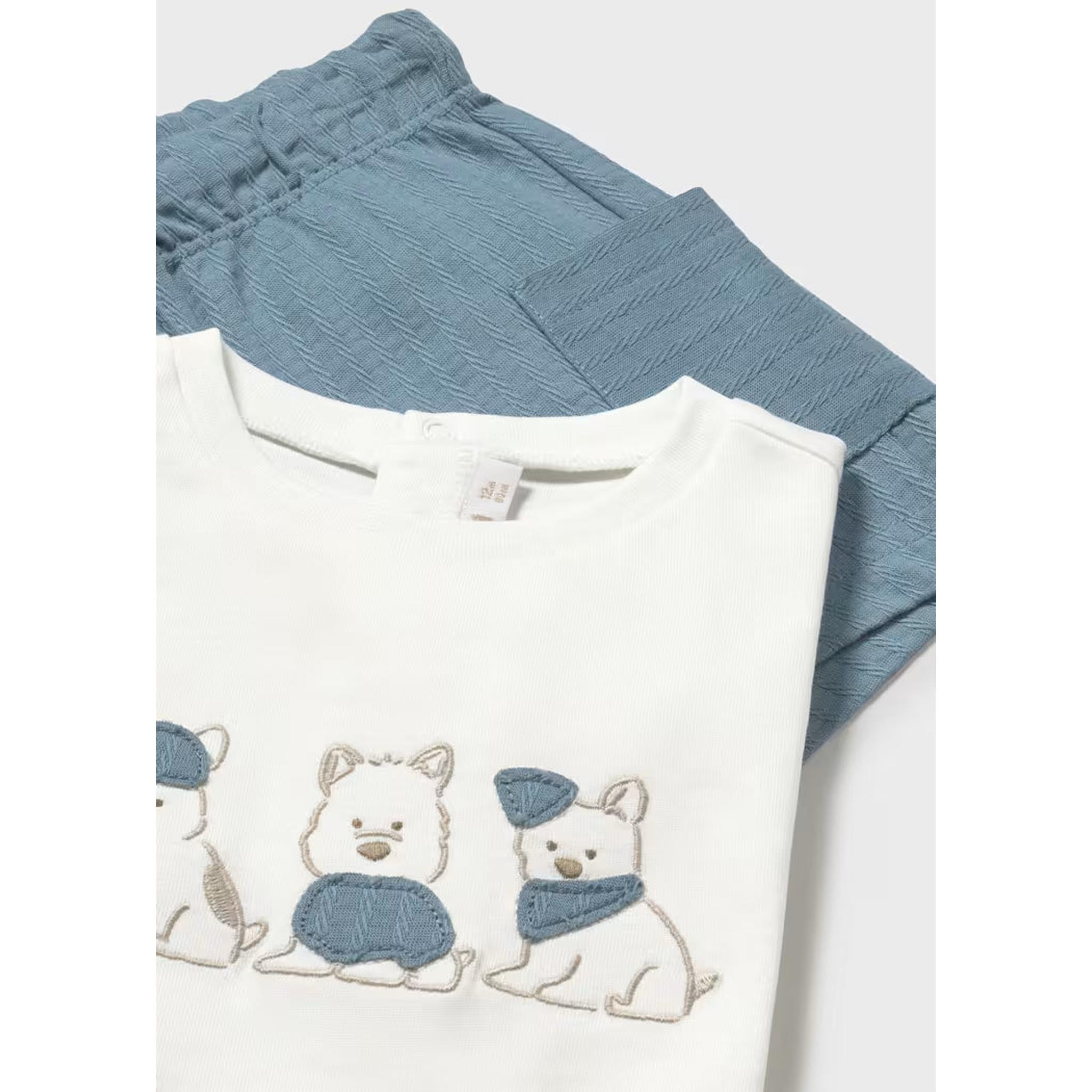 Textured Knit Set - Puppies
