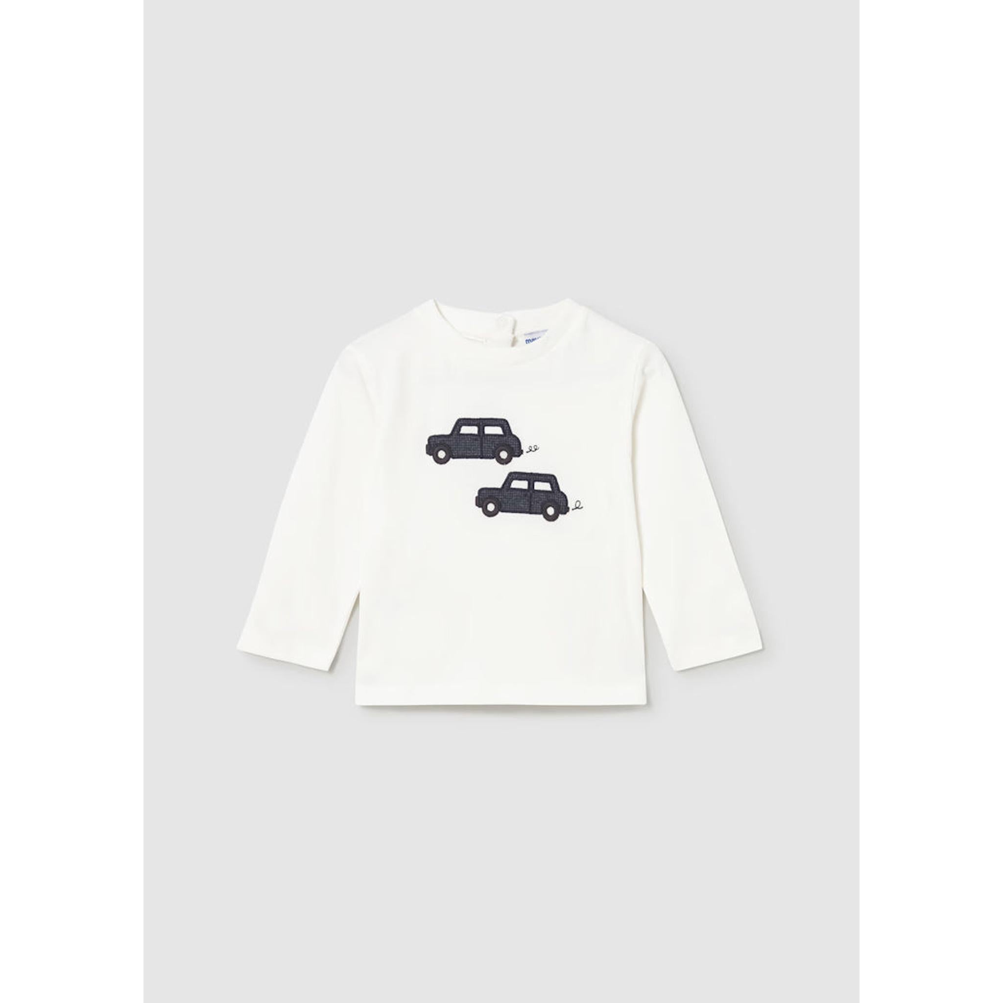 Baby T-Shirt with Embroidered Car