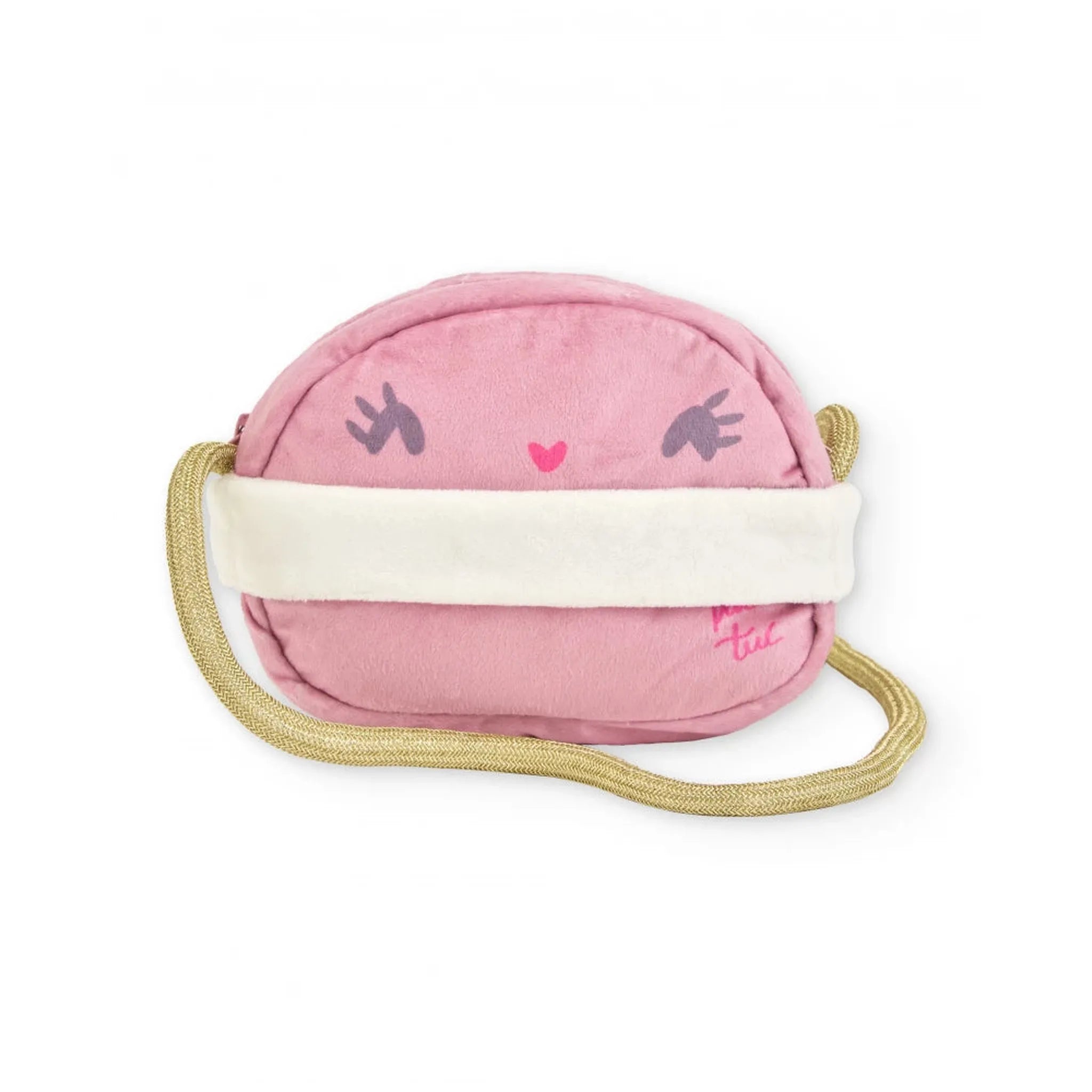 Bolso bandolera para niña en rosa con detalle bordado