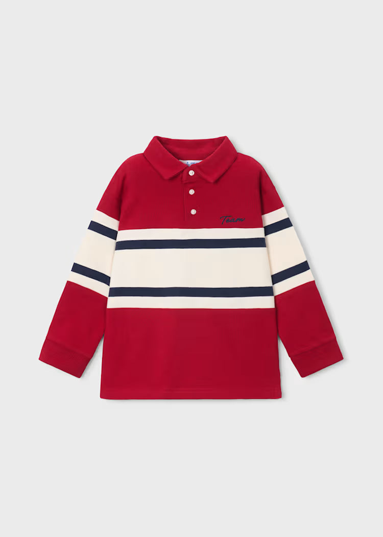 Boy Mixed Fabric Polo