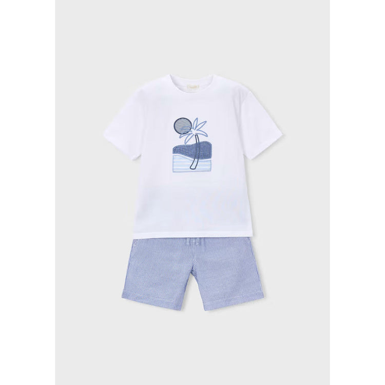Boy Shorts and Embroidered Shirt Set
