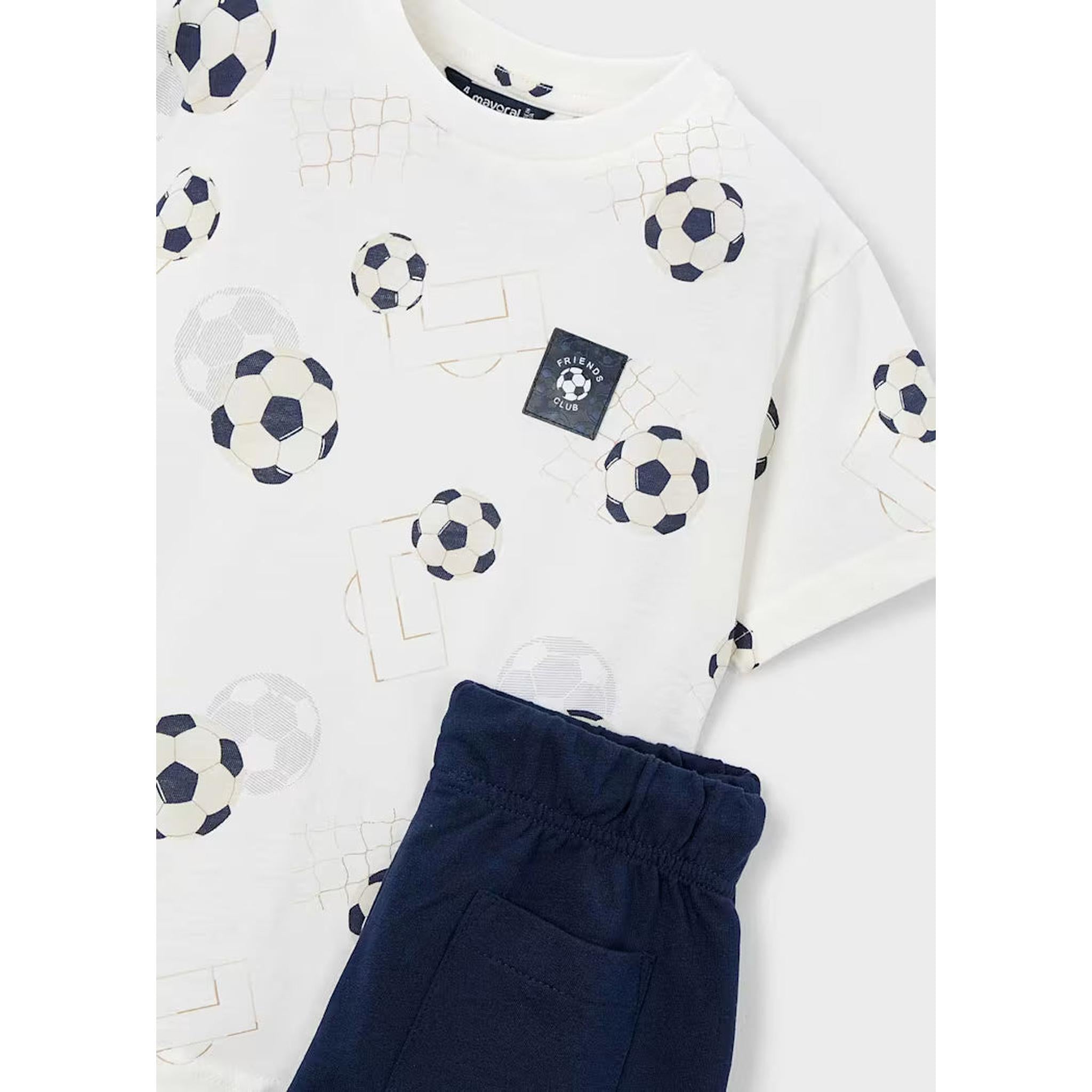 Boy Shorts and Printed Soccer T-shirt Set