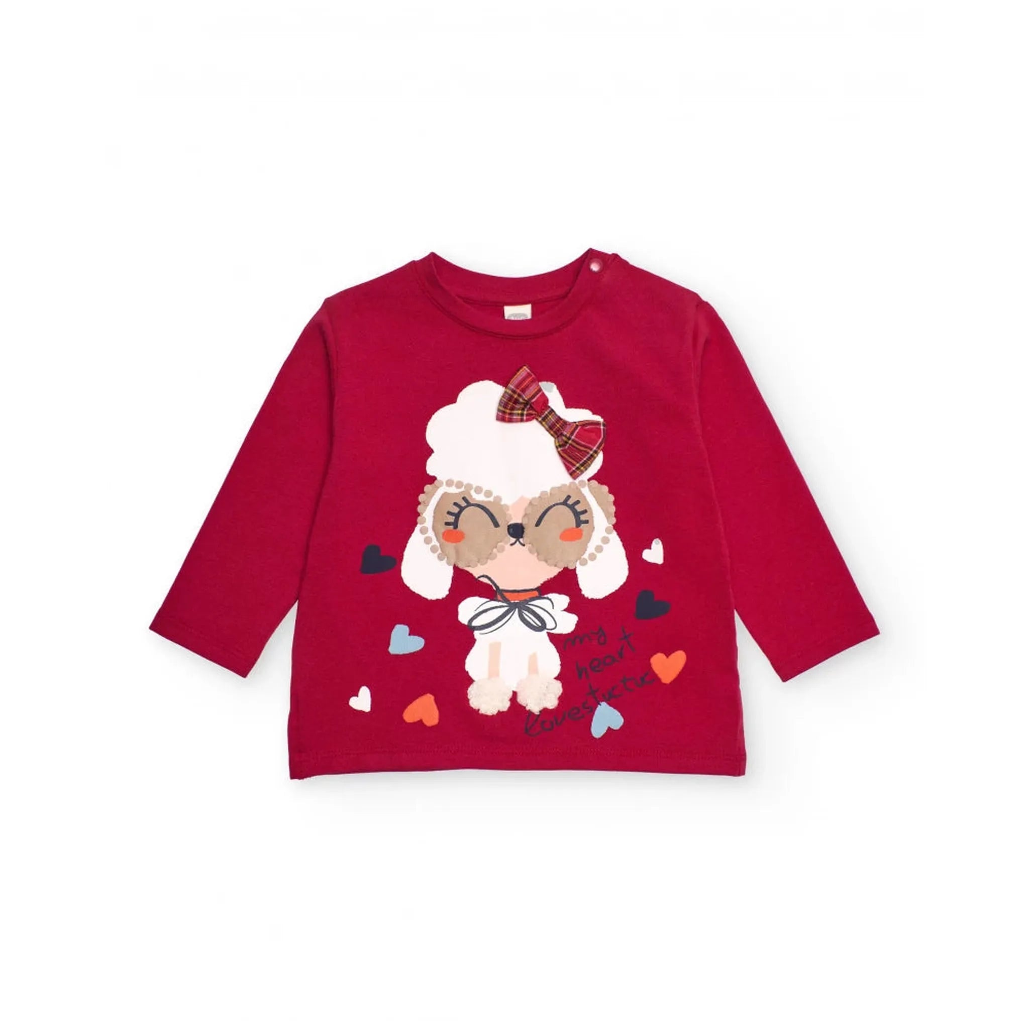 Set Shorts para niña en cuadros con corazones y botones decorativos