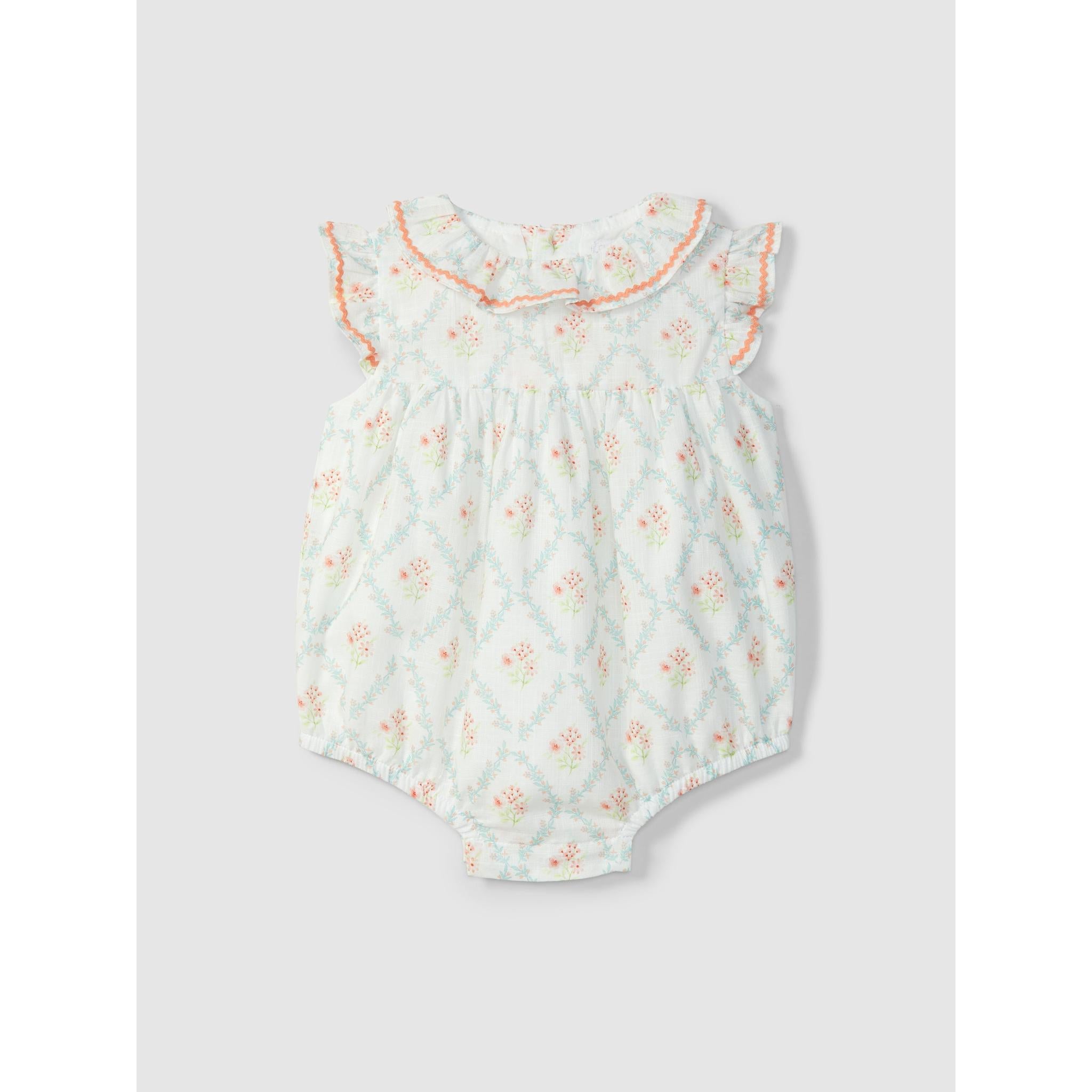 Floral shortie with rickrack
