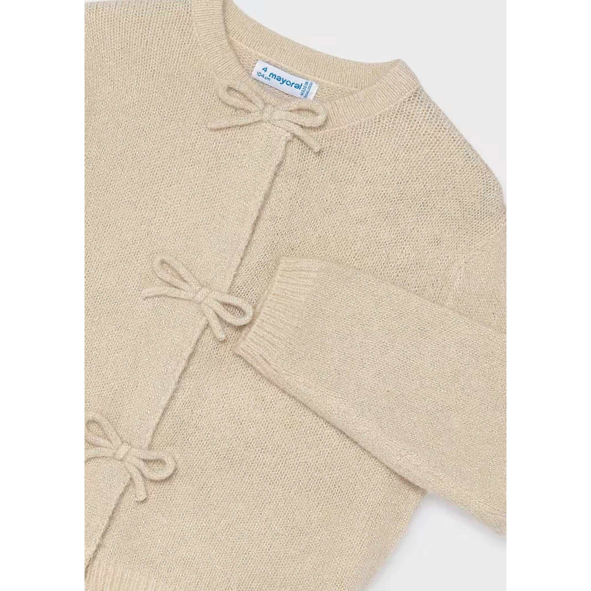 Girl Knit Cardigan With Bows
