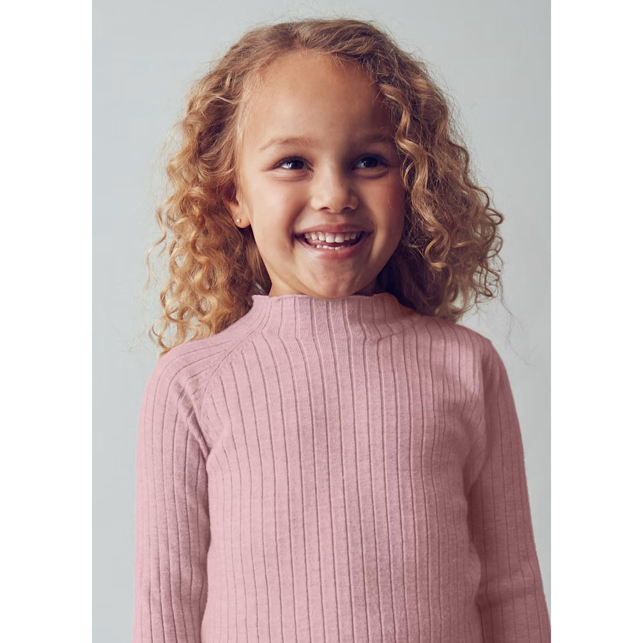 Girl Mock Neck Knit Sweater