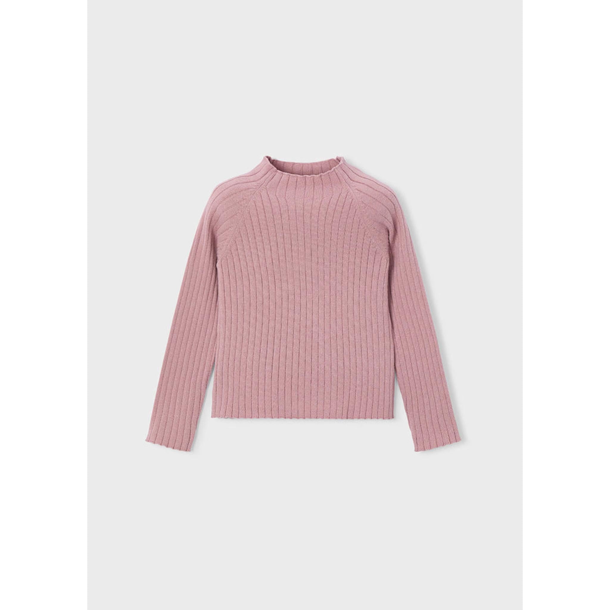 Girl Mock Neck Knit Sweater