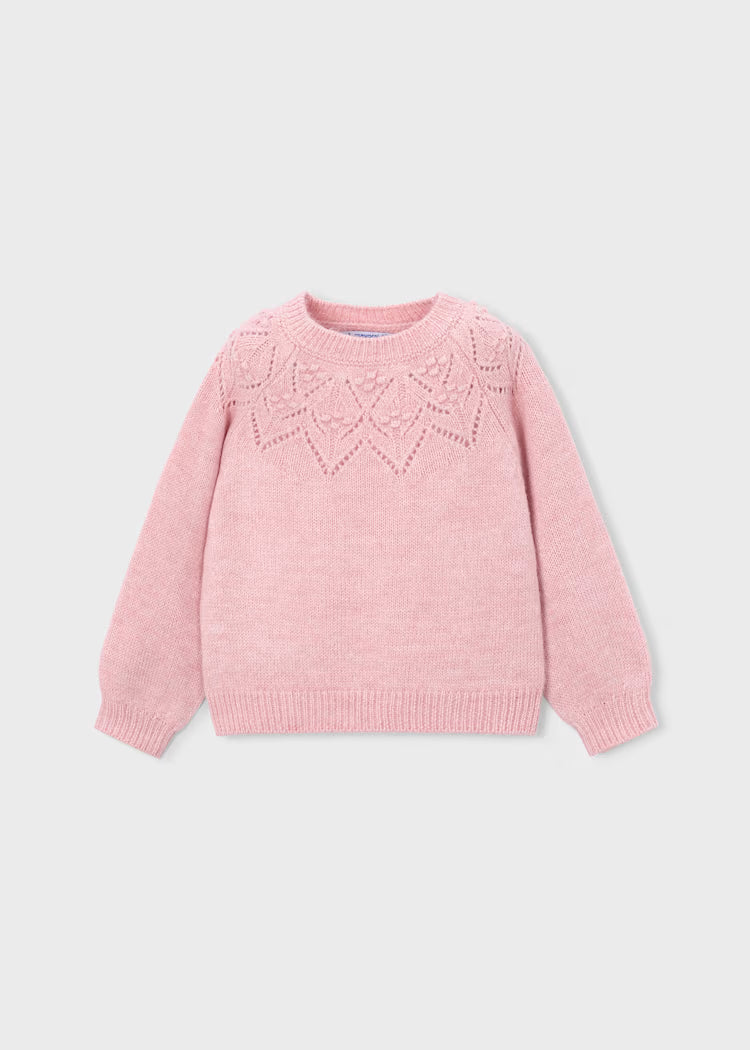 Girl Pointelle Sweater