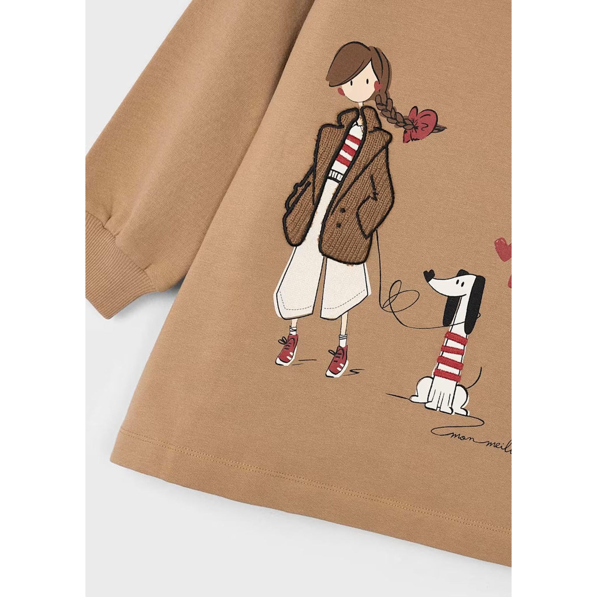 Girl Printed Fleece Dress