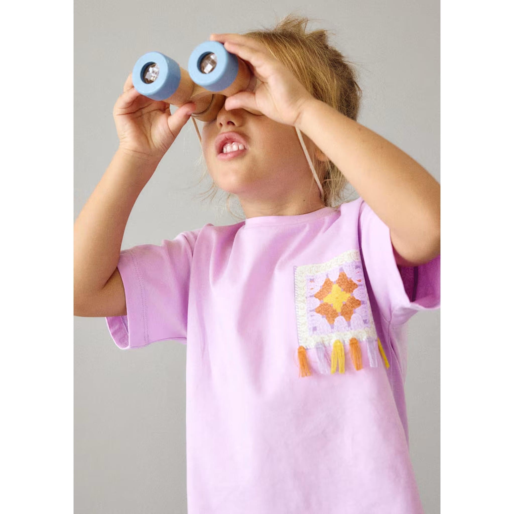 Girl Printed Leggings and T-shirt Set Purple