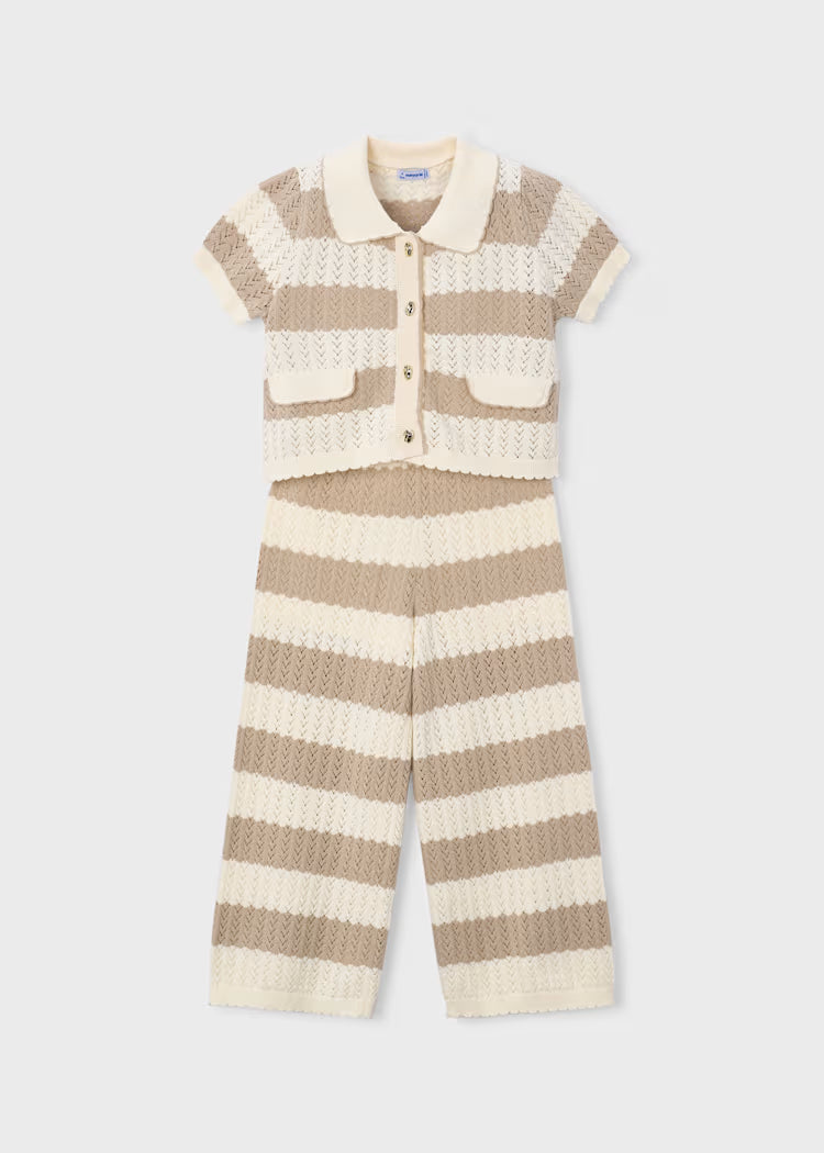 Girl Striped Crochet Set