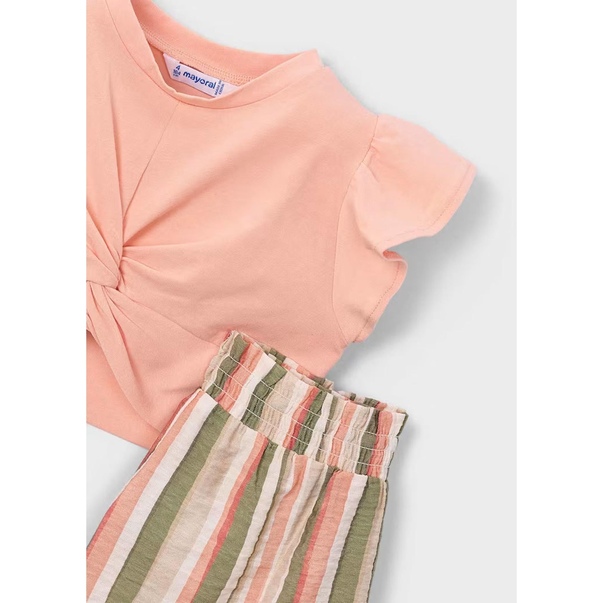 Girl Striped Shorts and T-shirt Set