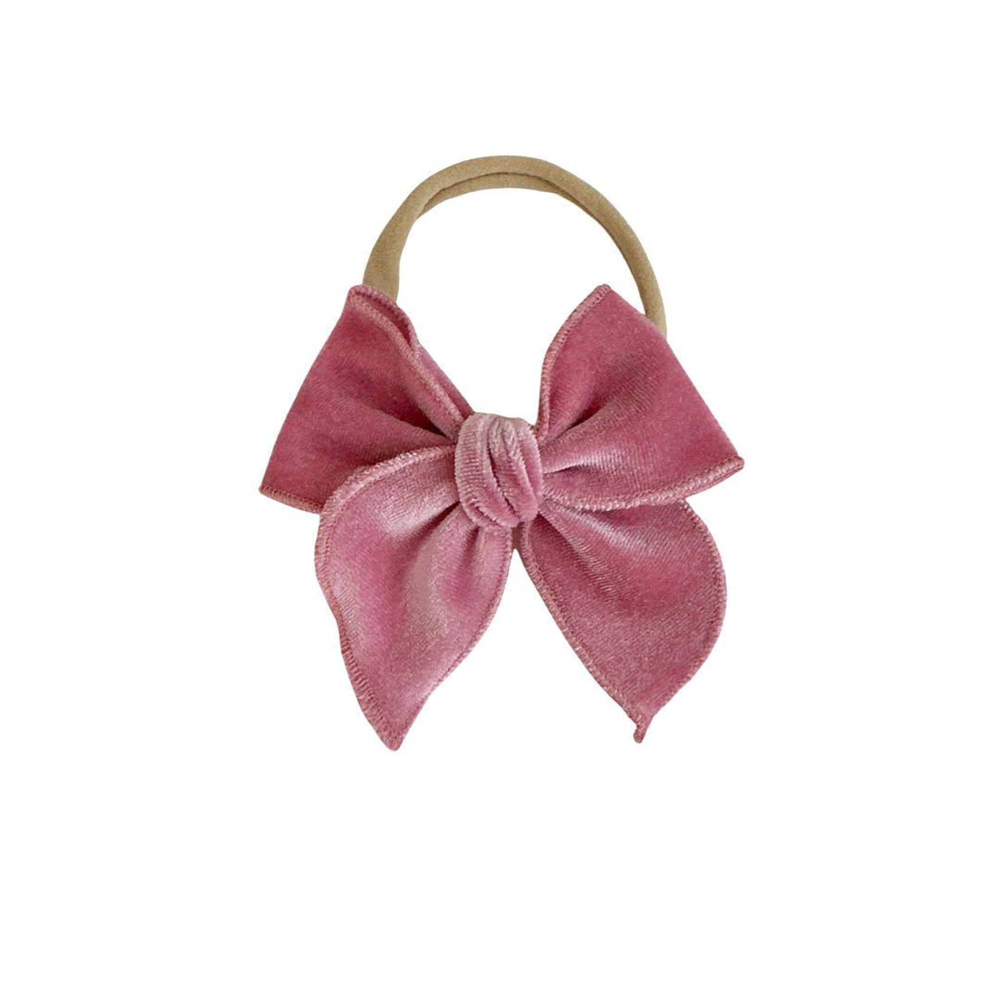 Velvet Fay Small Bow Headband- Several Colors