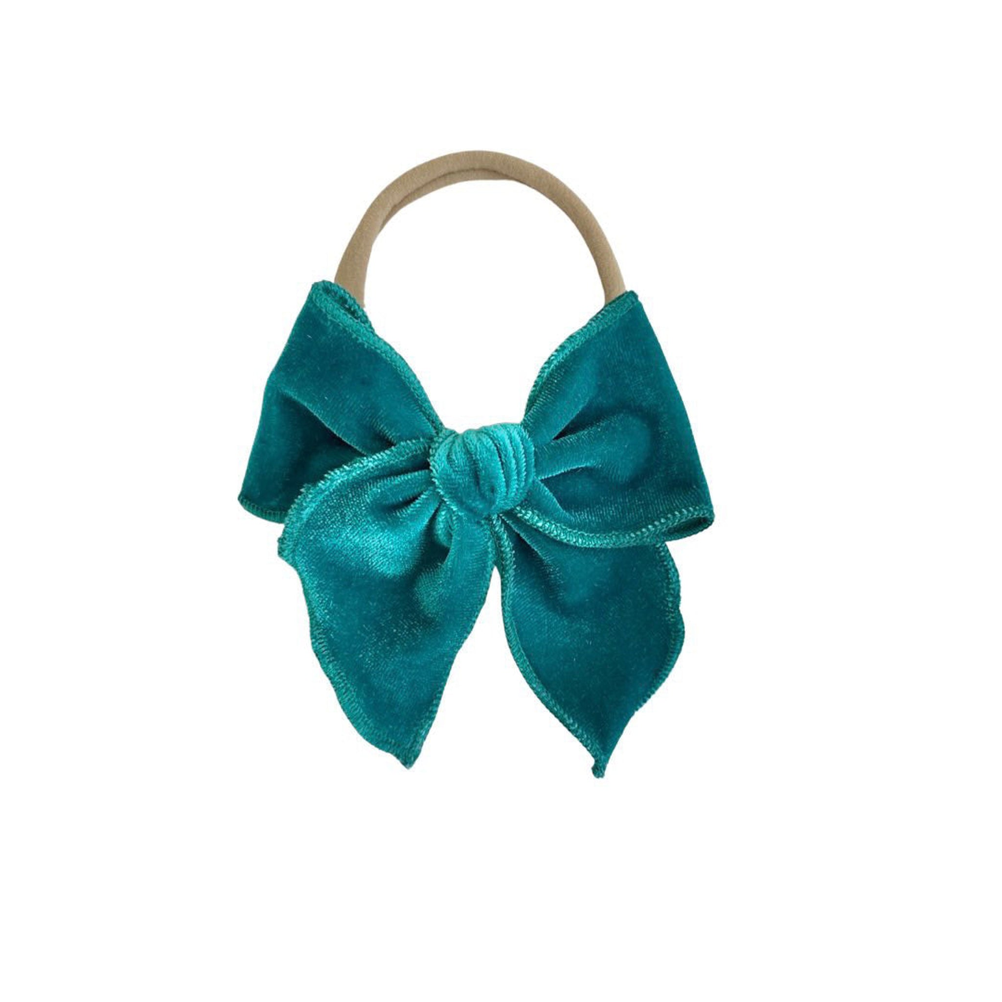 Velvet Fay Small Bow Headband- Several Colors