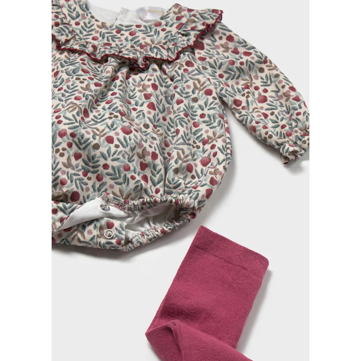 Girl Printed Romper with Tights