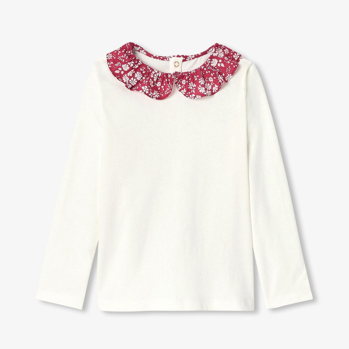 T-shirt with Liberty fabric collar