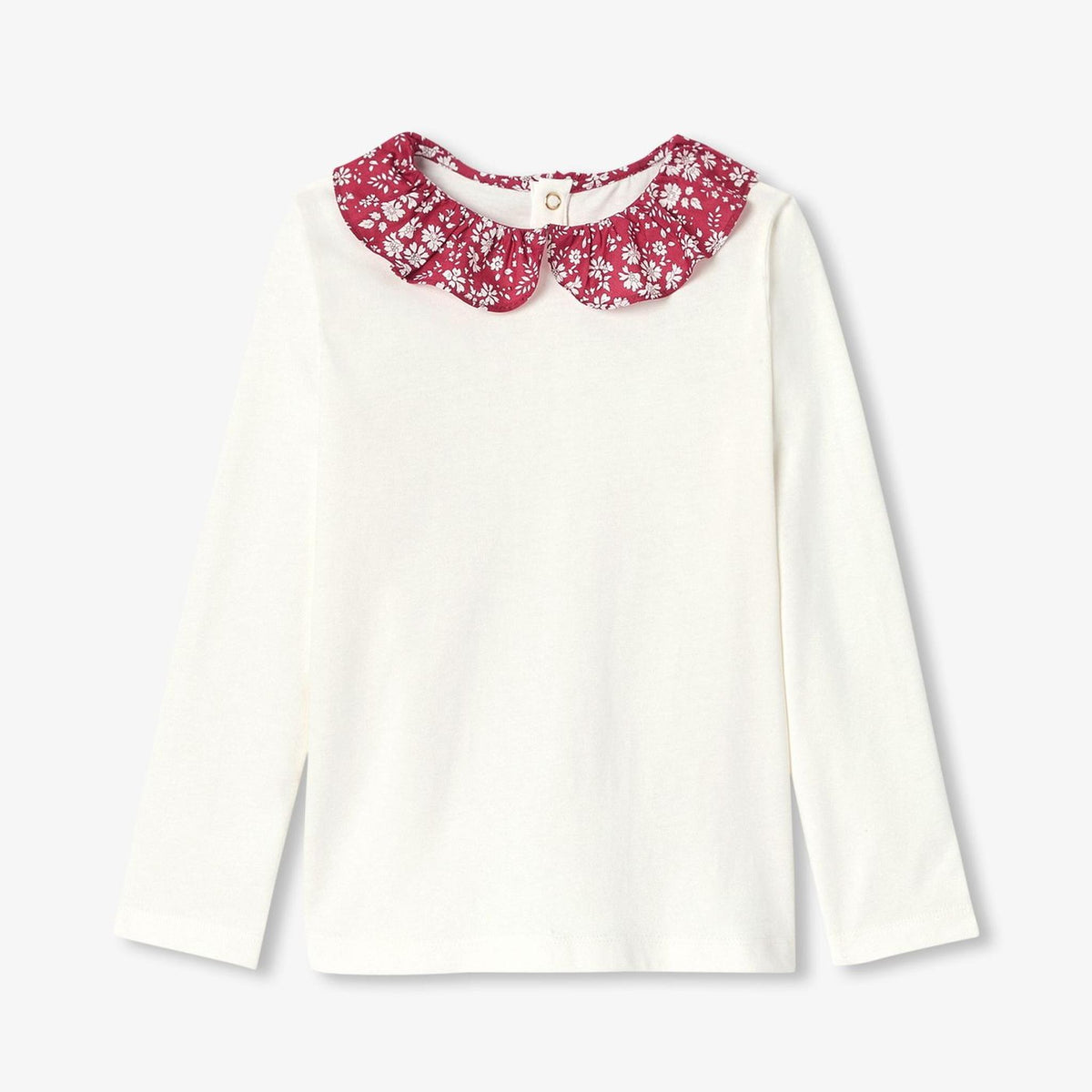 T-shirt with Liberty fabric collar