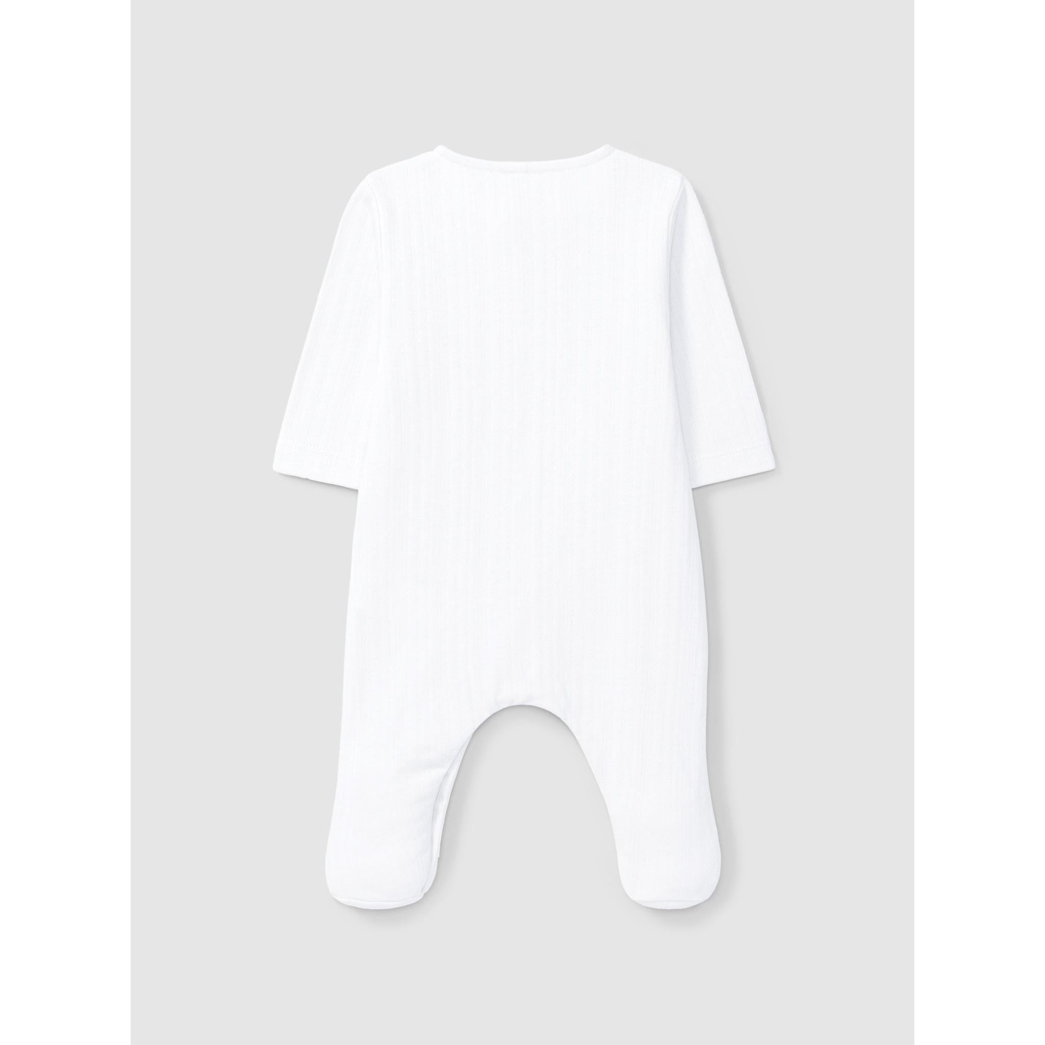 Babygrow in organic cotton with embroidered detail