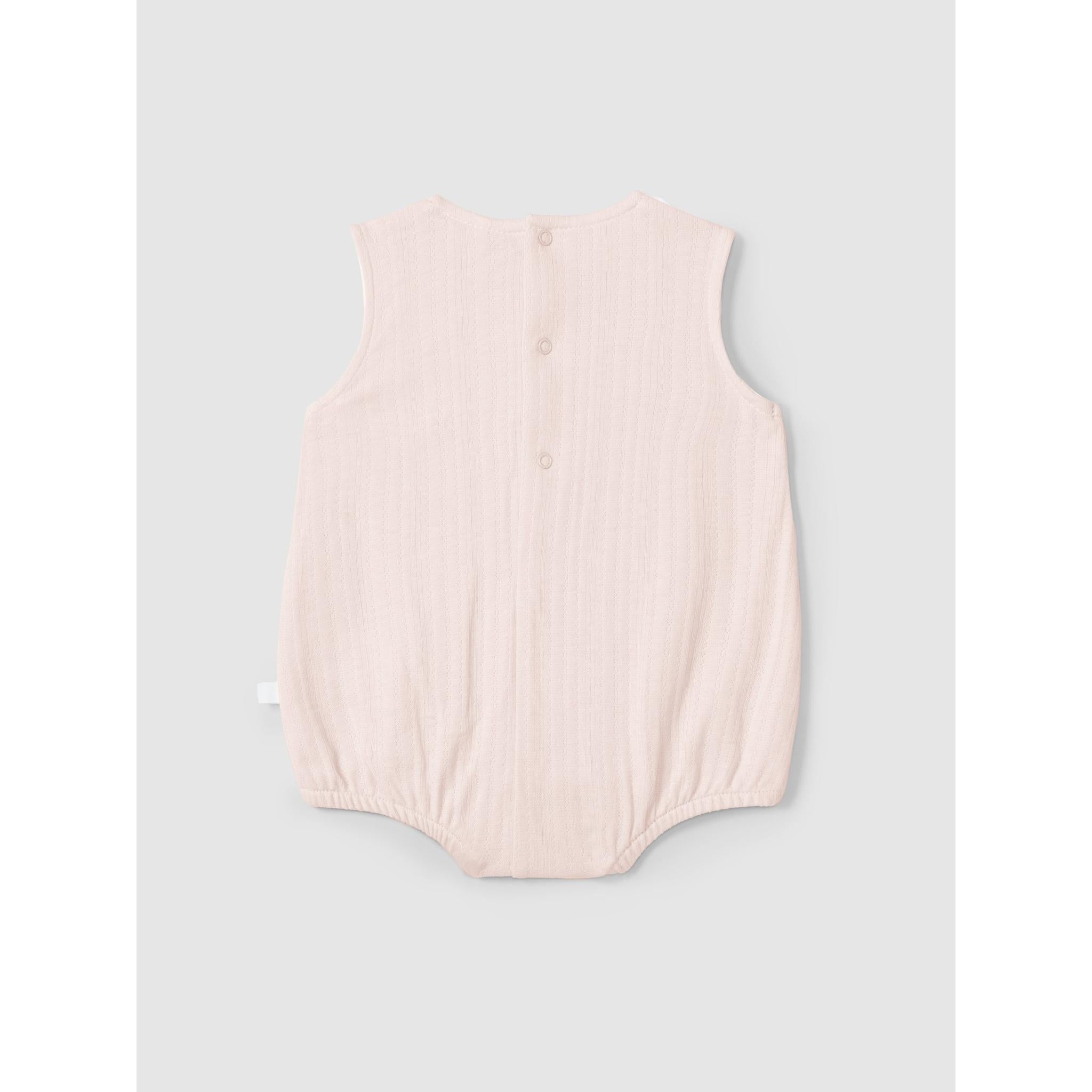 Shortie in organic cotton with embroidered detail - Flower