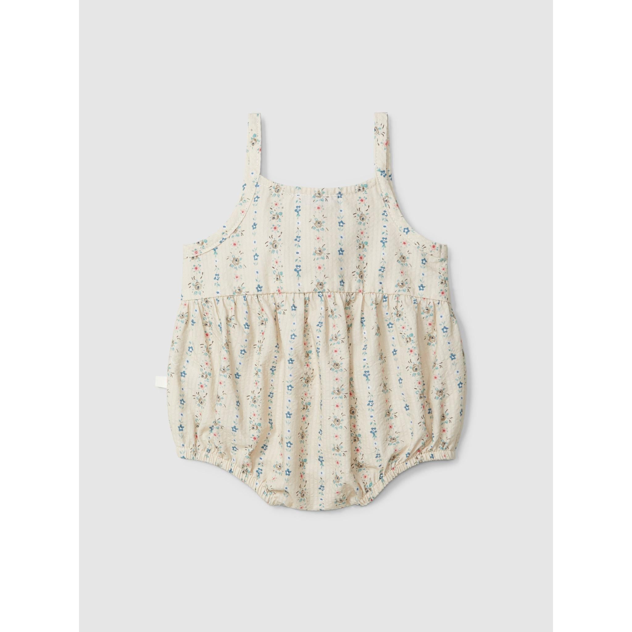 Floral print seersucker shortie