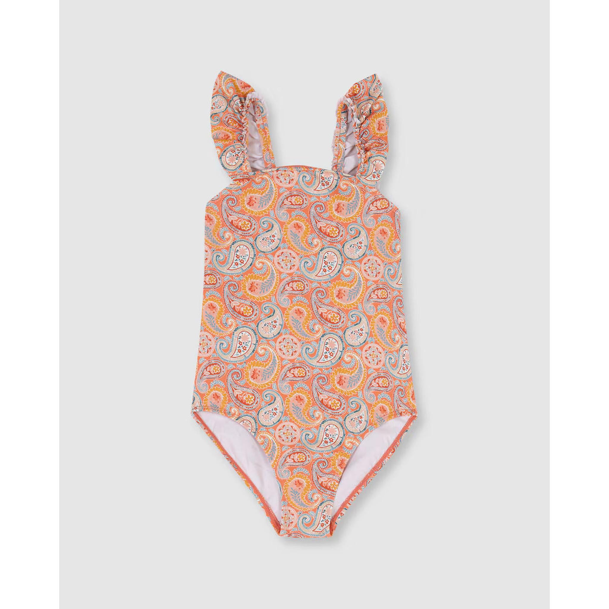 Bañador de niña estampado paisley