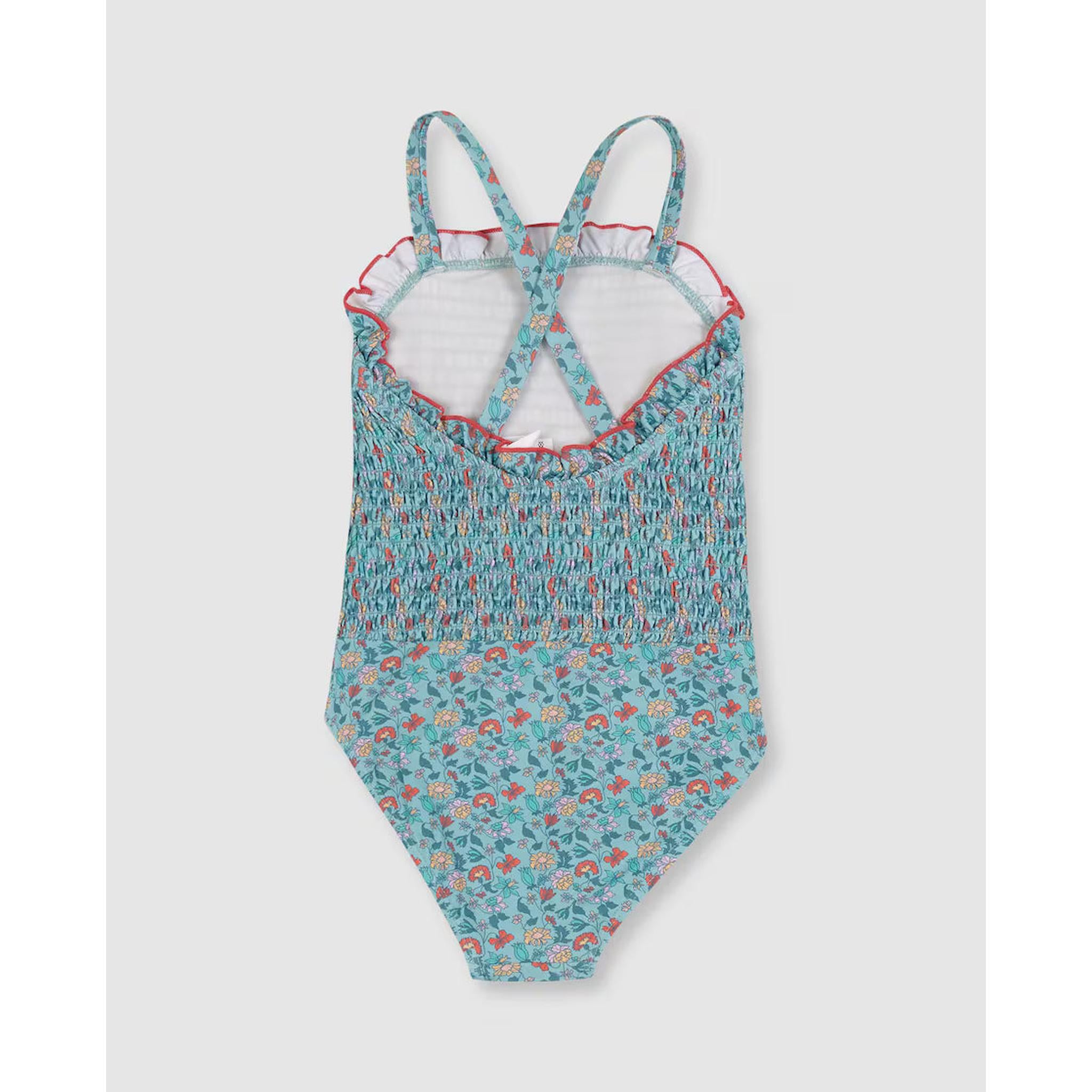 Bañador estampado flores azul claro